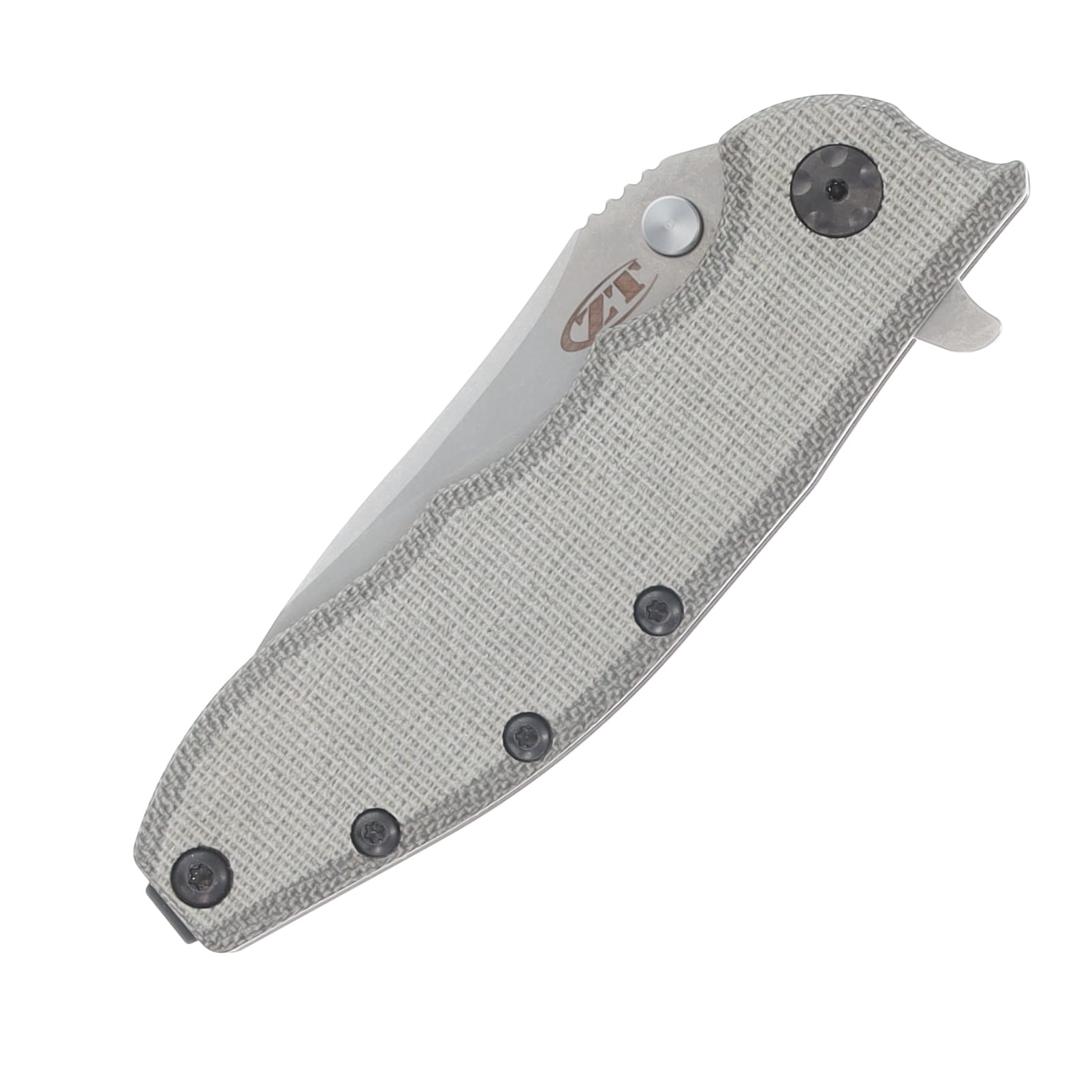 Zero Tolerance Hinderer Slicer Framelock Green Canvas Micarta Handle Stonewash CPM-Magnacut Blade ZT0562MIC View 6