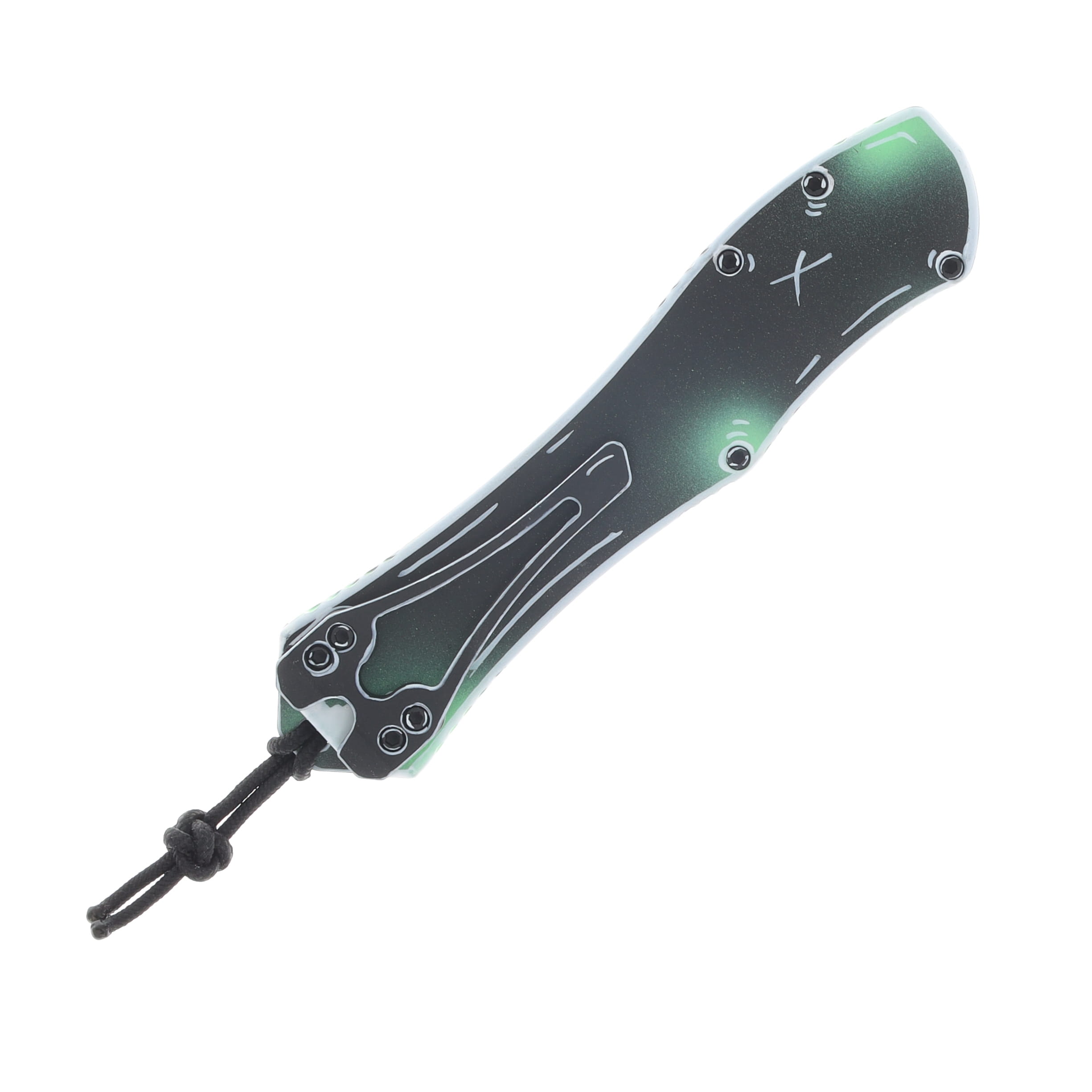 Heretic Hydra V4 OTF Automatic Knife Negative Cel Shaded Toxic Green Tanto H406-NCS-TX View 7