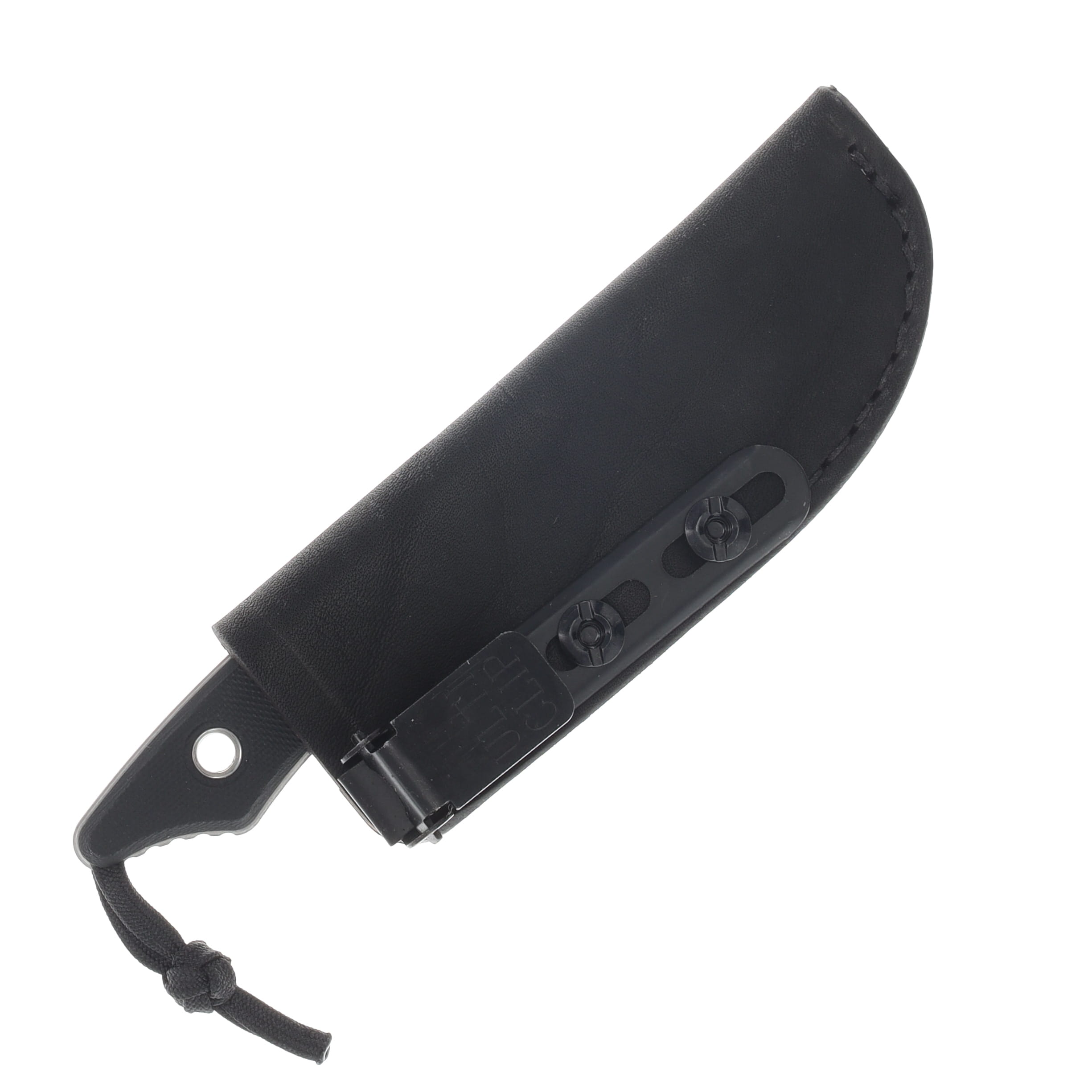 Heretic Kobold Bowie Fixed Blade Knife Battleworn Standard/Black G-10 with Leather Sheath H065-5A-BLK-G10 View 4