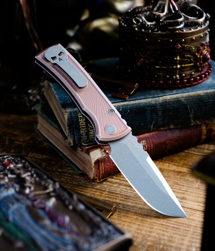 Chaves x Pro-Tech Redencion OTS Auto FDE Battleworn Milled Key Aluminum Drop Point CK-1A10-1B3F-19D21 View 9