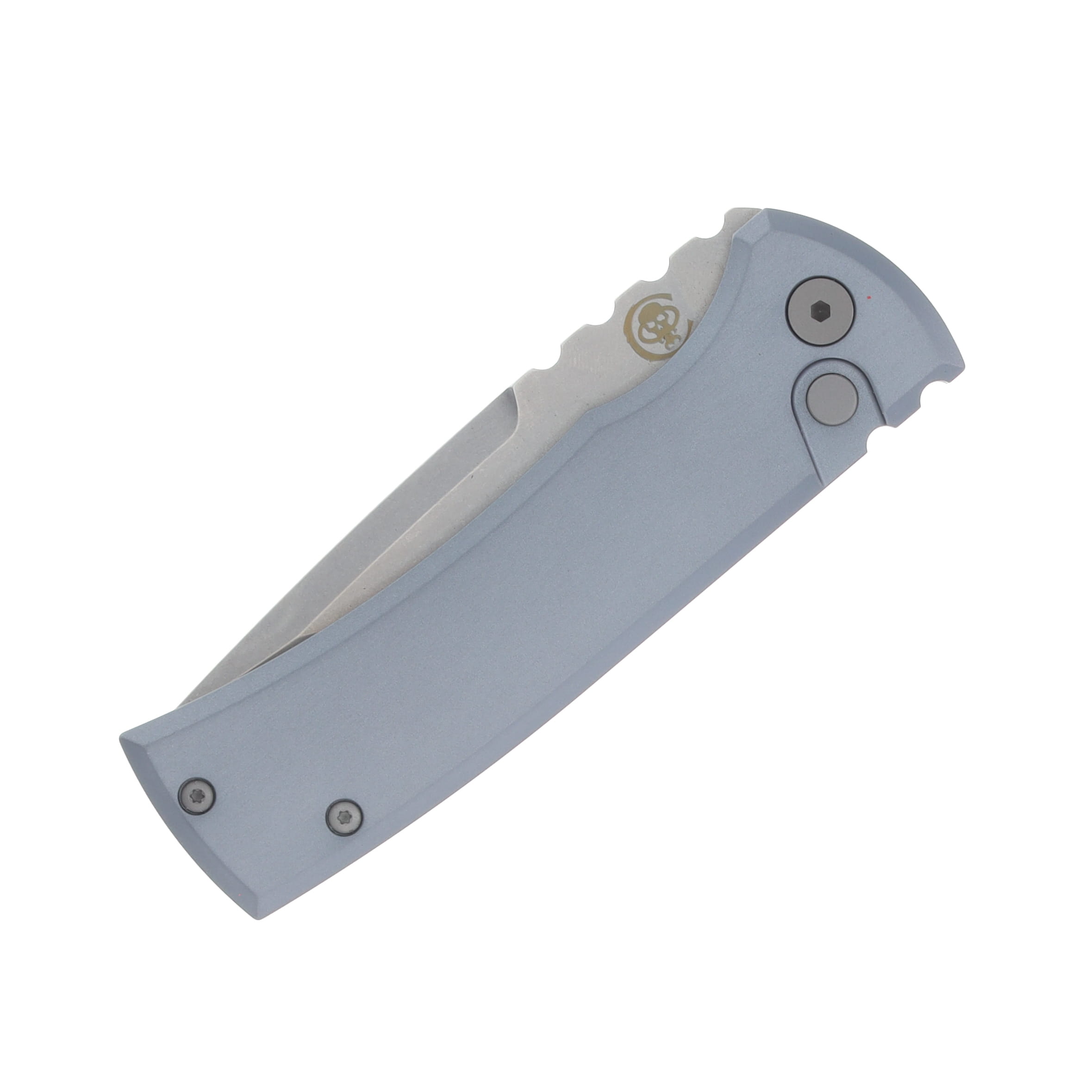 Chaves x Pro-Tech Redencion OTS Auto Grey Aluminum Handle SW Tanto Blade CK-1A10-2B3F-6D13 View 4