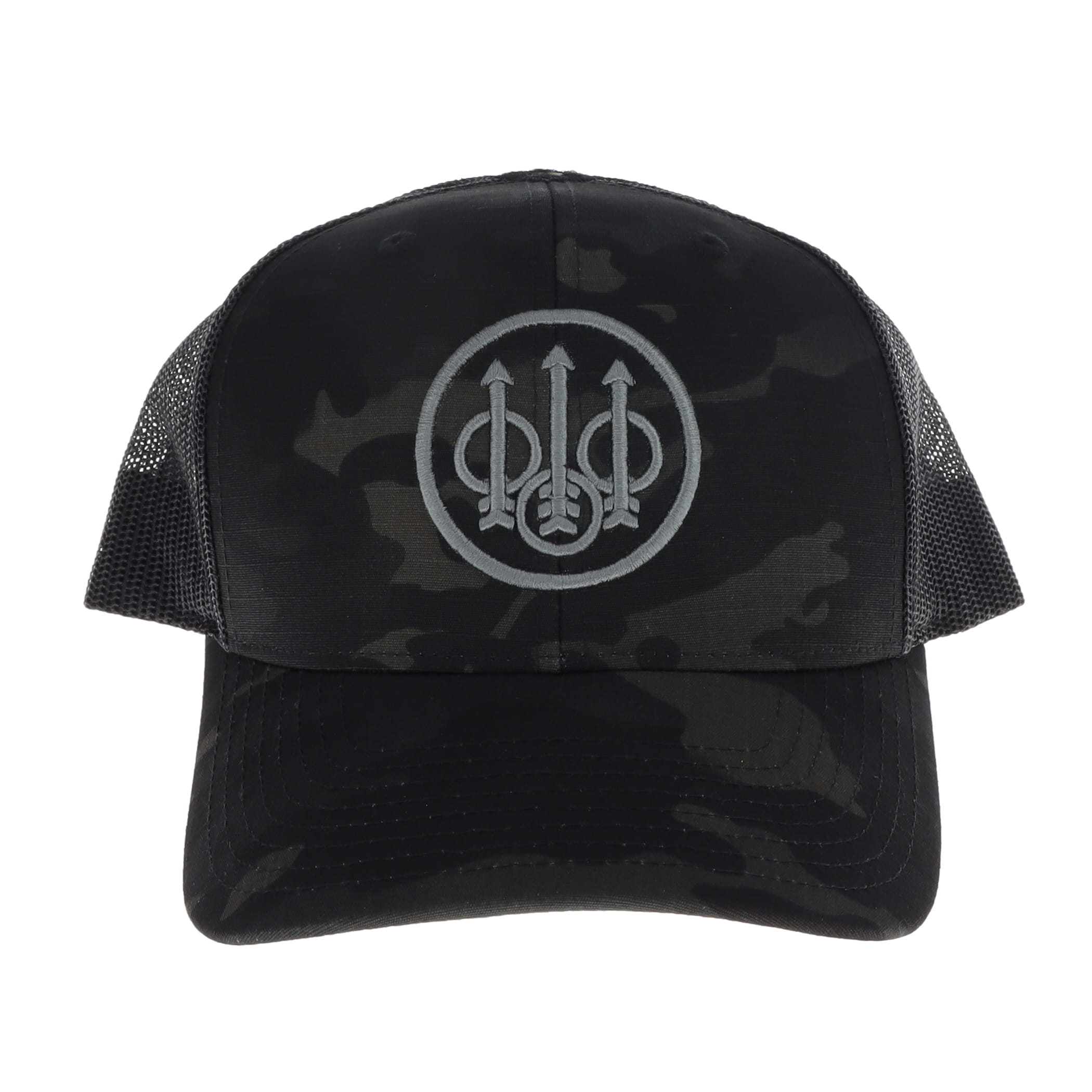 Beretta Multicam Trucker Hat - Black Multicam W/Embroidered Trident Logo BC021T16520972 View 2