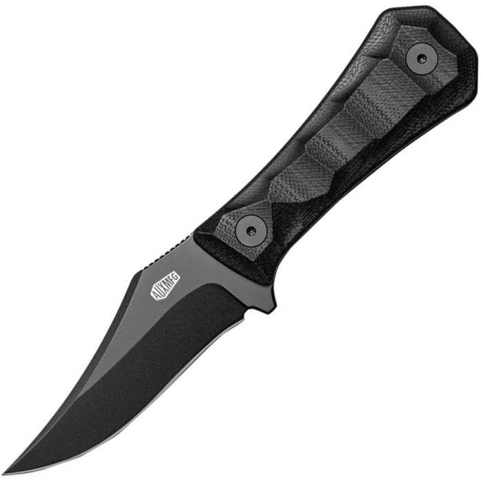 Auxiliary Manufacturing Deadhead Pocket Bowie Fixed Blade Knife PVD 14C28N/Black G-10 AUX-001BK View 1