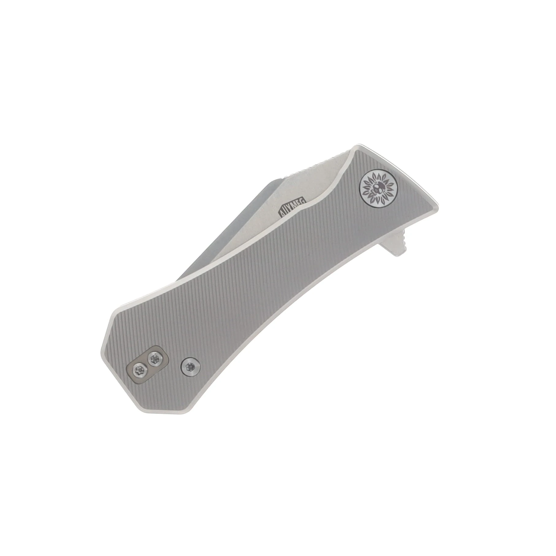 Auxiliary Manufacturing Coffin Tanto Framelock Folding Knife Stonewash M390/Milled Titanium AUX-002TITANTO View 5