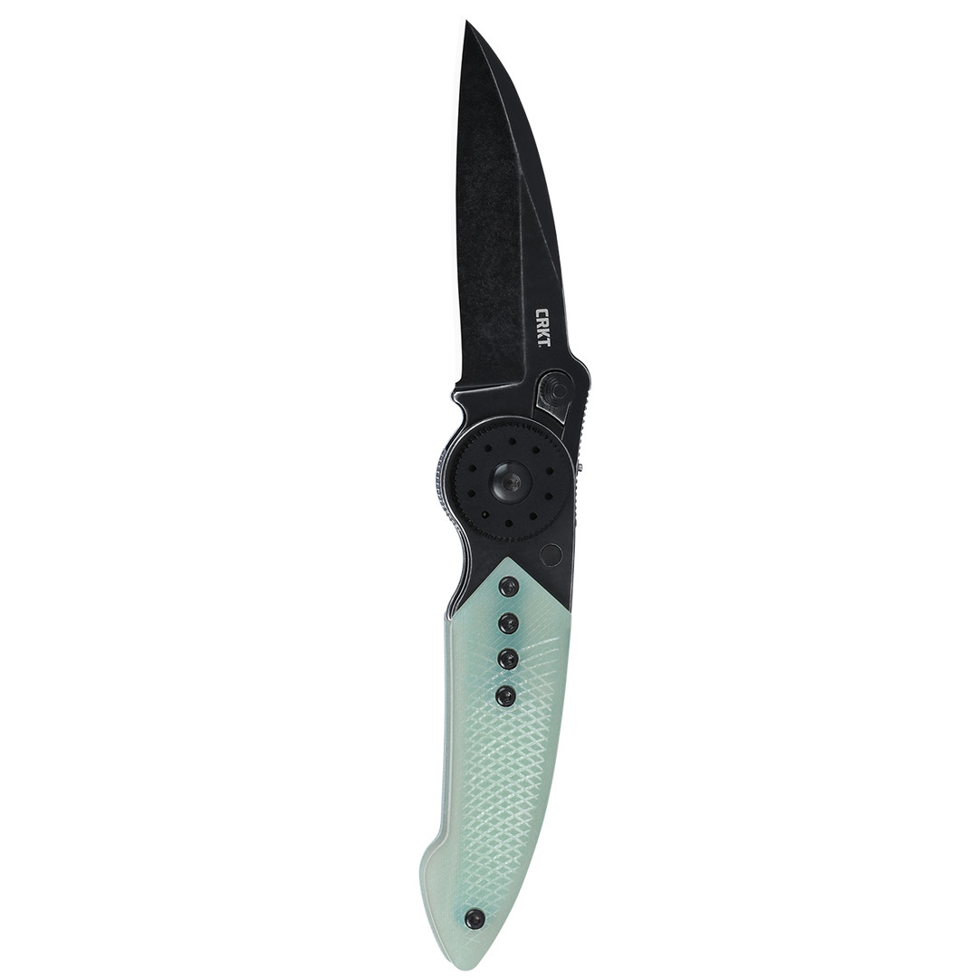 CRKT River Walker Jade – Black 2.93in Plain Black Stonewash Sheepsfoot CR4200JK View 1