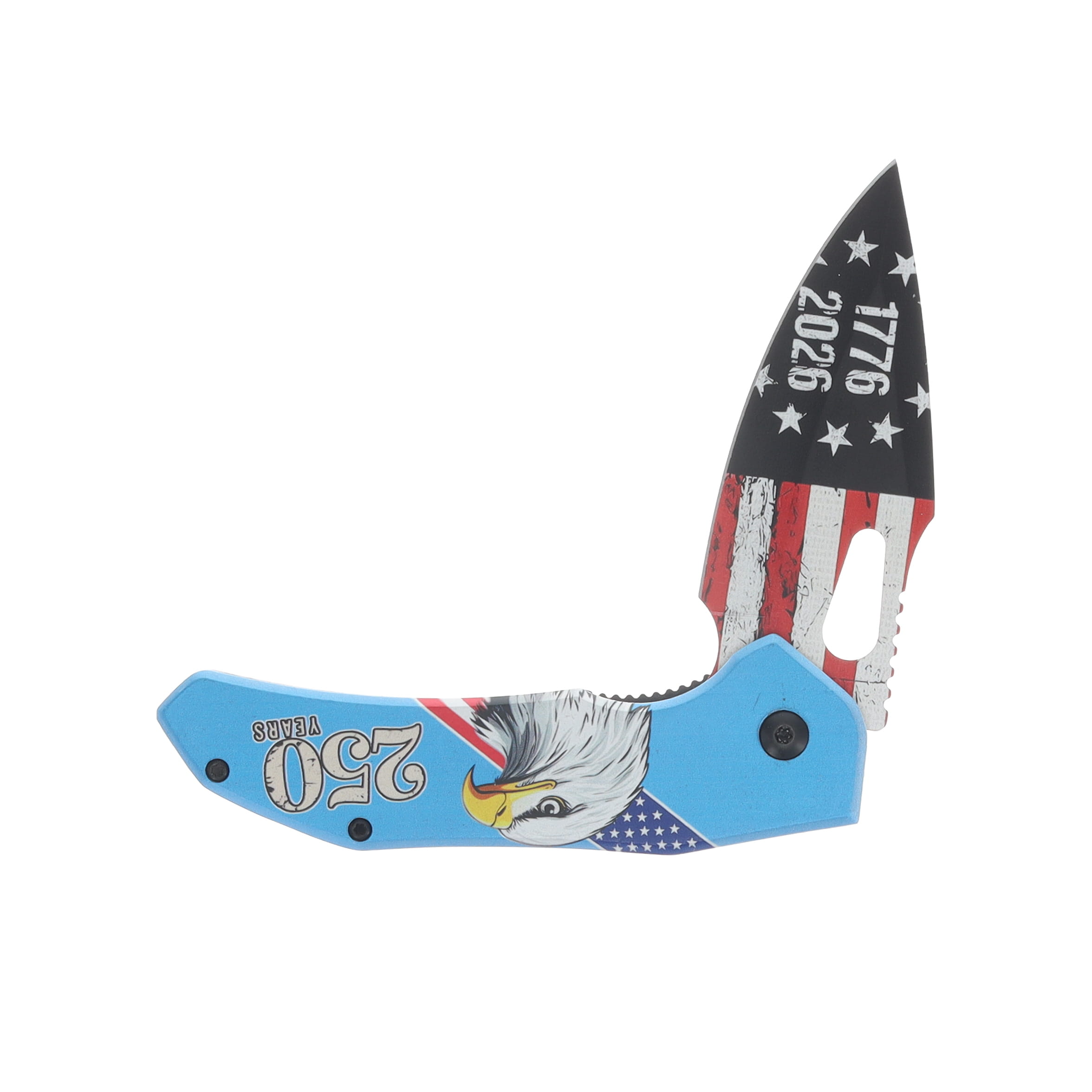 Mtech USA 250 Ann Spring Assisted Linerlock Folder Eagle Light Blue Handle MT-A2066BL-250 View 3