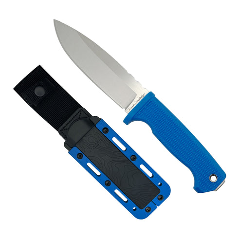 Demko Freereign Fixed Blade - Drop Point - Blue FR-10A-BLUE-DROP POINT View 1