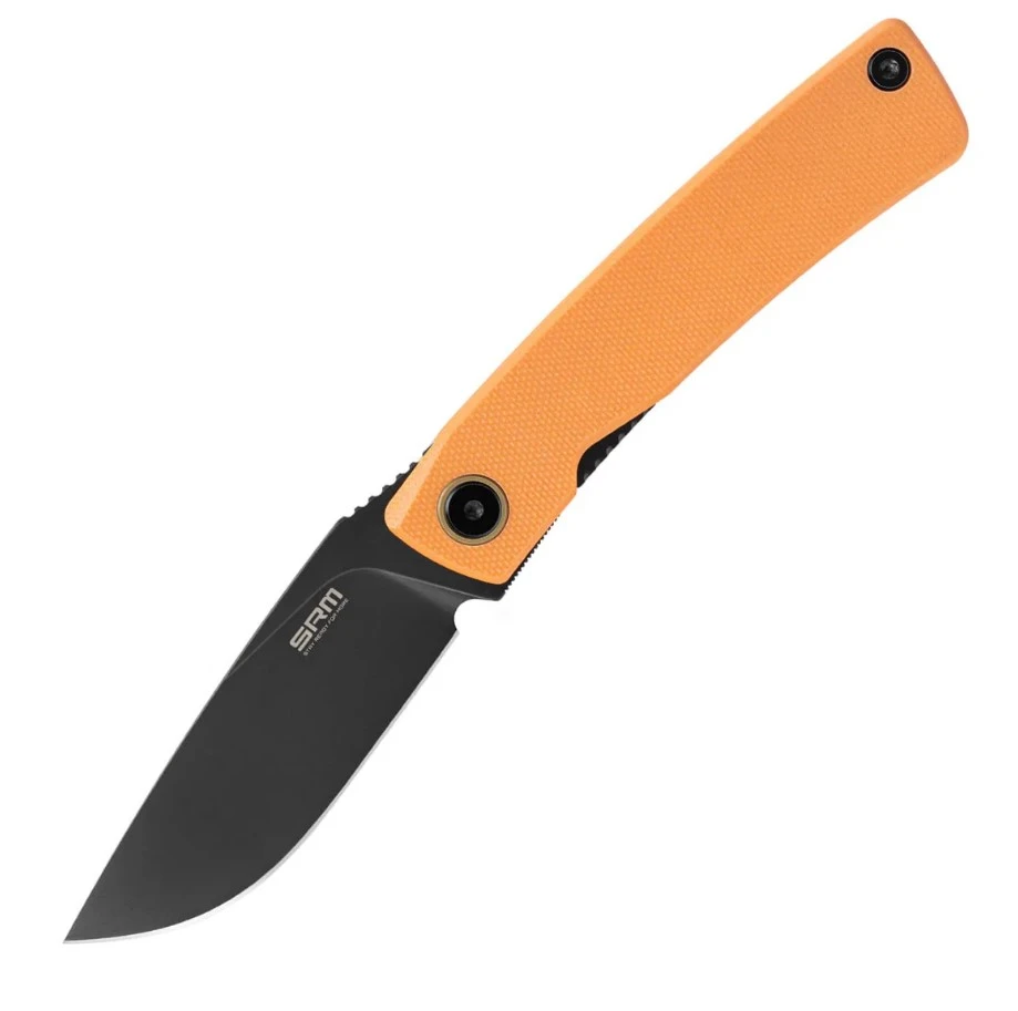 SRM Air Folding Knife Black Stonewash/Orange G-10 SRM-105M-GJ View 1