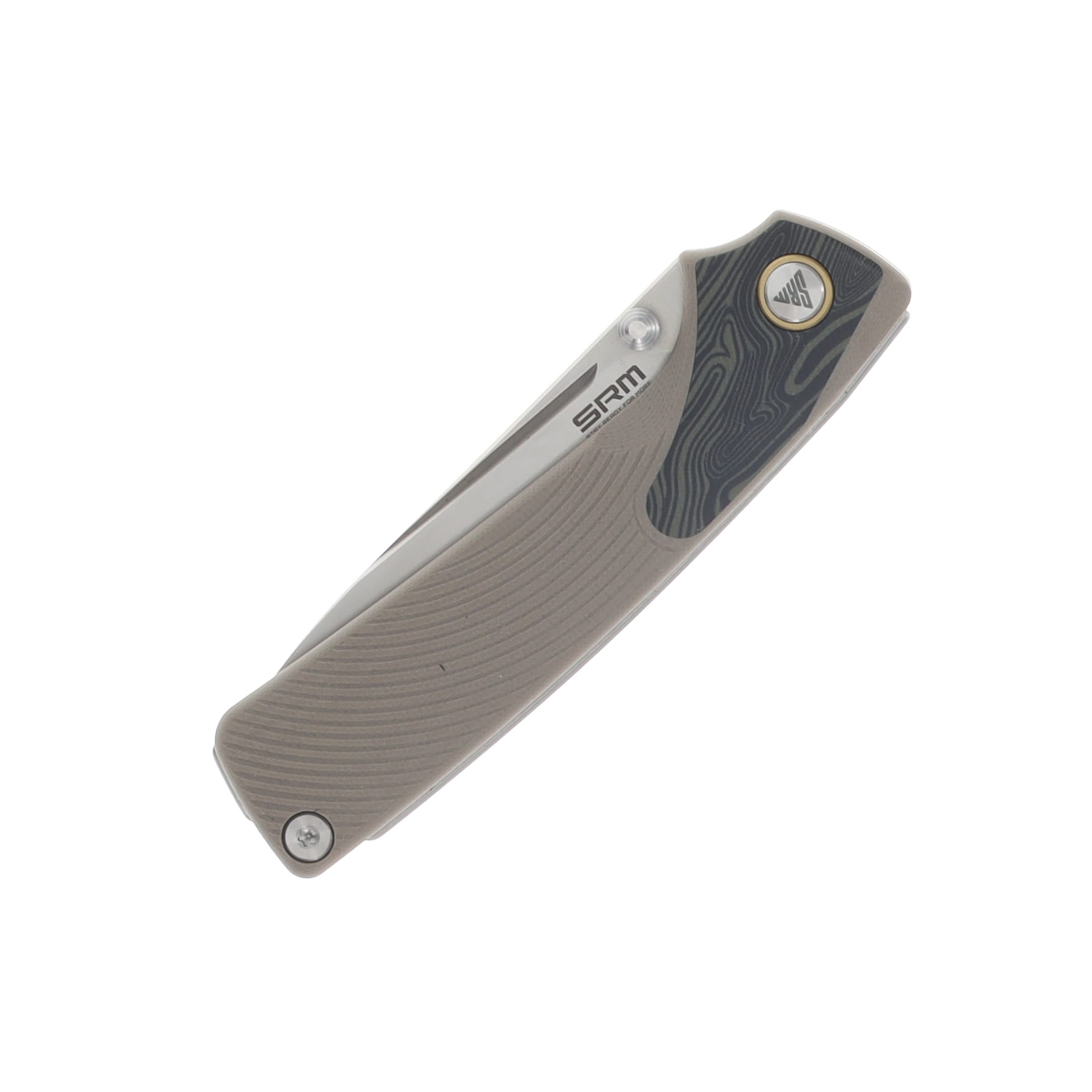SRM Dome Slip Joint Folding Knife Stonewash/Dark Desert G-10 SRM-106M-GW View 4