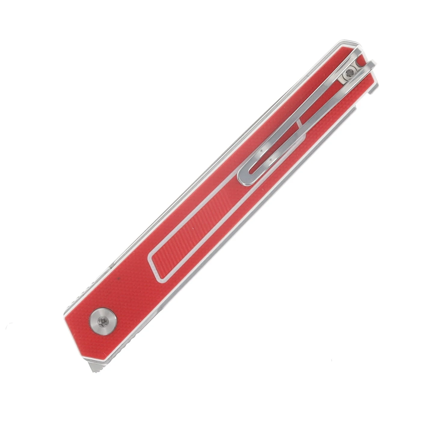 SRM Swift Linerlock Folding Knife Brushed Satin/Red G-10 SRM-125L-GR View 6