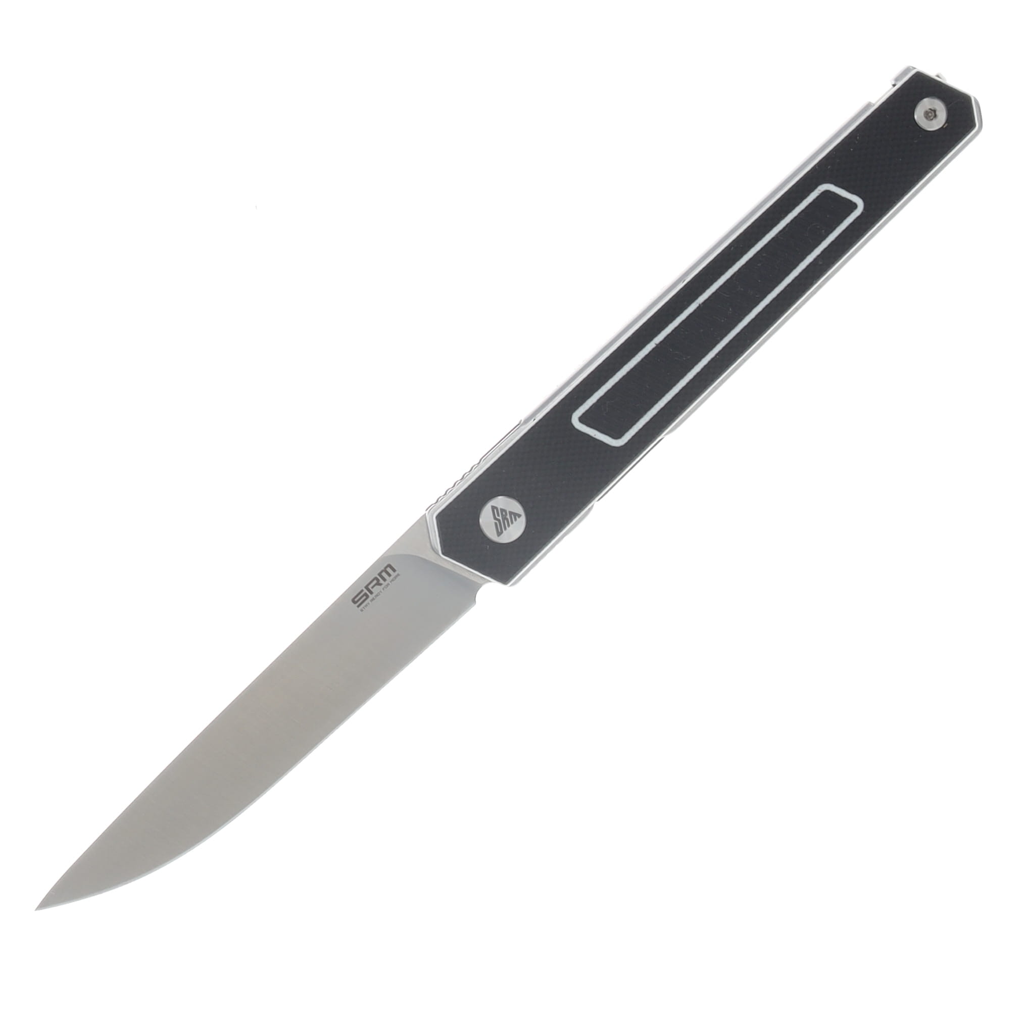 SRM Swift Linerlock Folding Knife Brushed Satin/Black G-10 SRM-125L-GB View 1