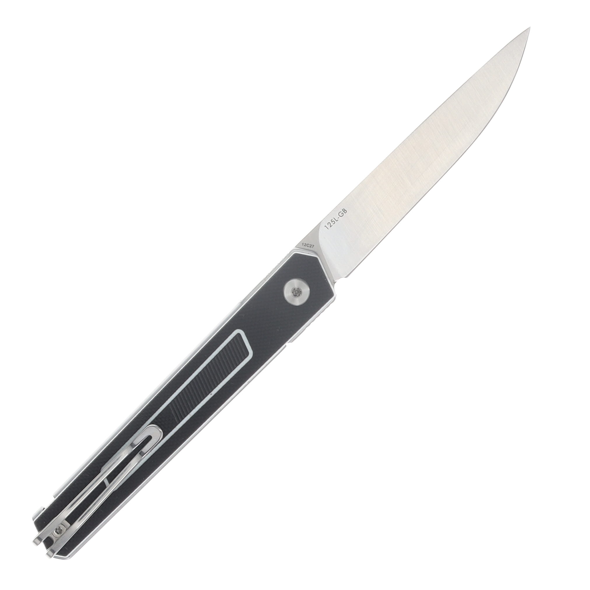 SRM Swift Linerlock Folding Knife Brushed Satin/Black G-10 SRM-125L-GB View 2