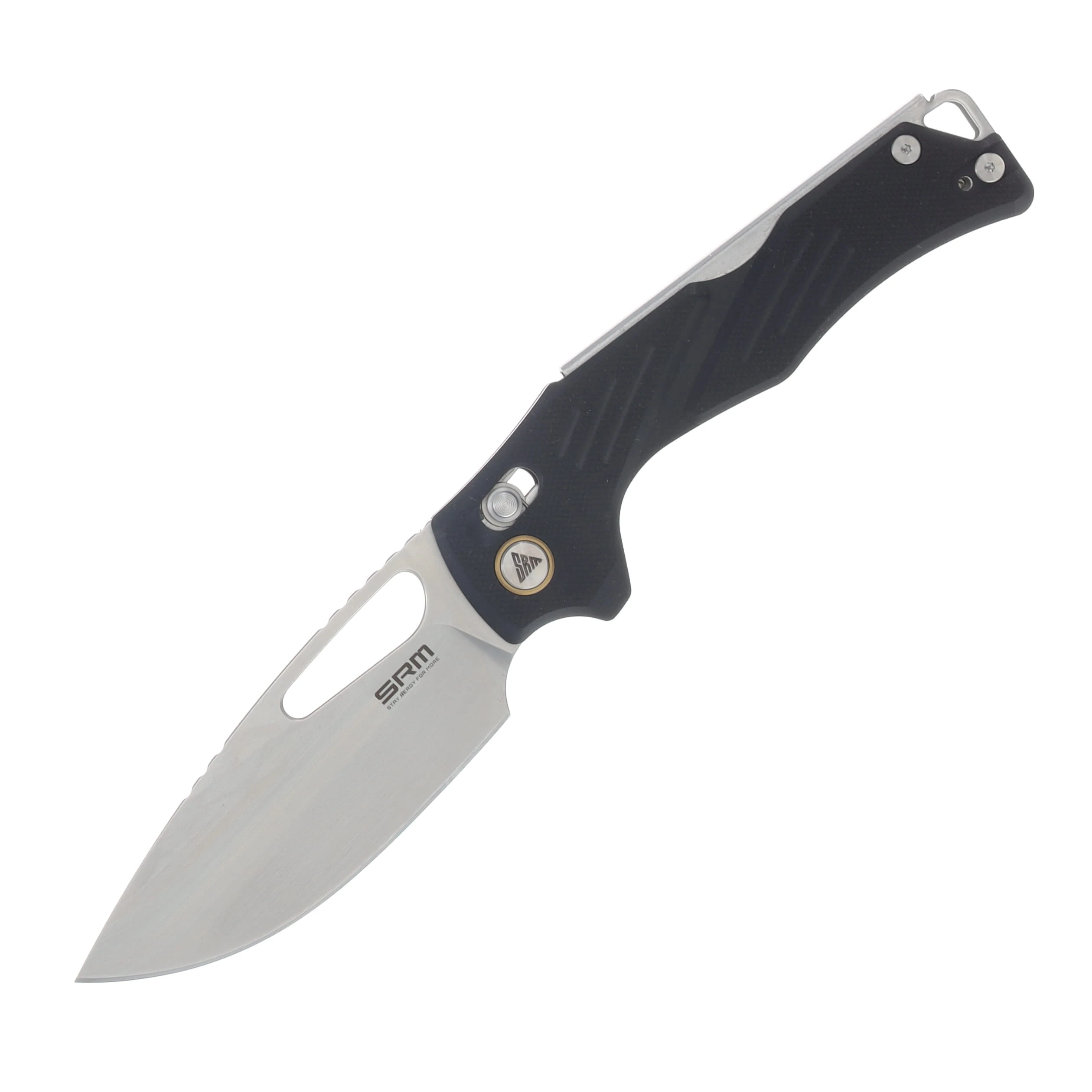 SRM Mirage Crossbar Lock Folding Knife Brushed Satin/Black G-10 SRM-239X-GB View 1