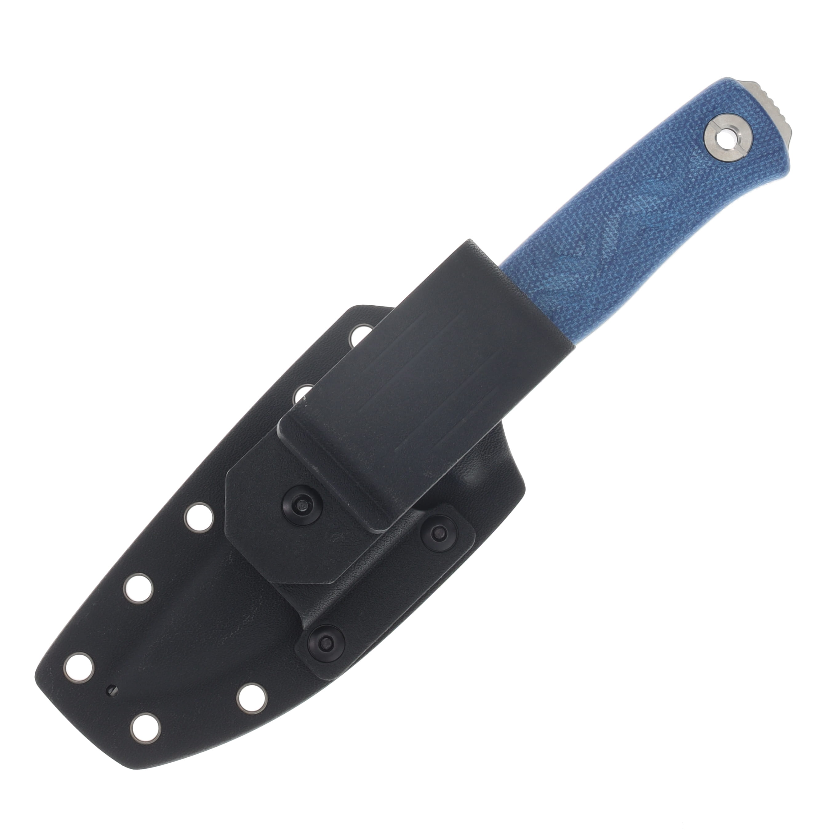 SRM Bushcut Fixed Blade Knife Stonewash 14C28N/Blue Micarta with Kydex Sheath SRM-702T-ME View 7