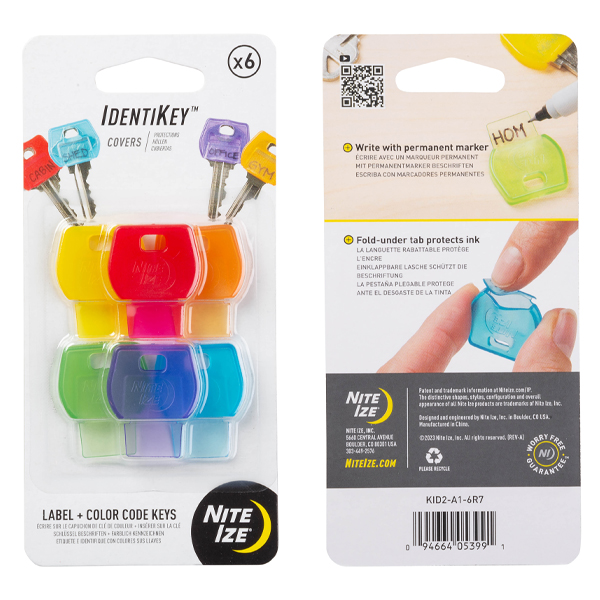 Nite Ize IdentiKey Covers Assorted Colors 6 pk KID2-A1-6R7 View 2