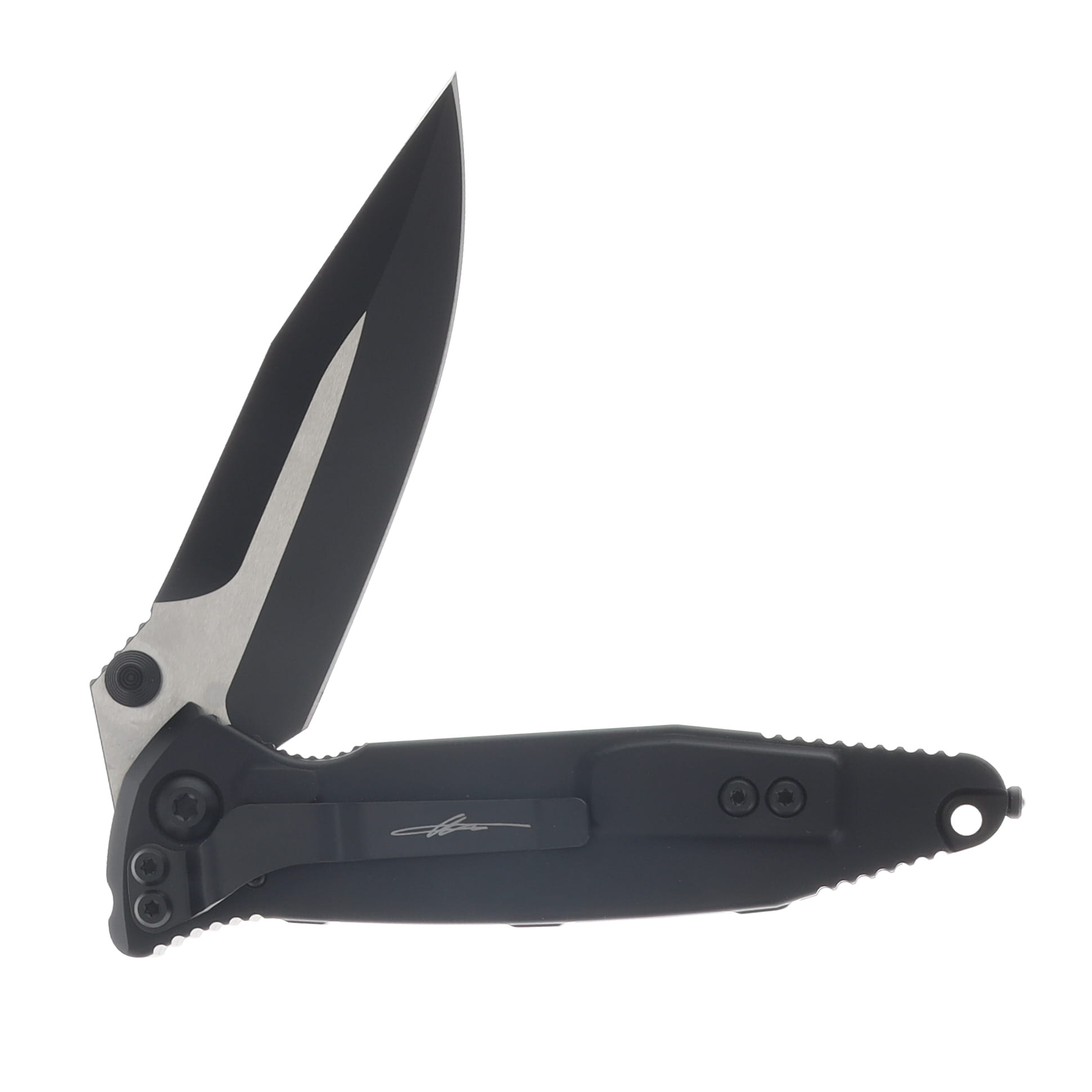 Microtech Socom Elite Folder Spearpoint Black Tactical Standard Signature Series MT1601TSS View 3