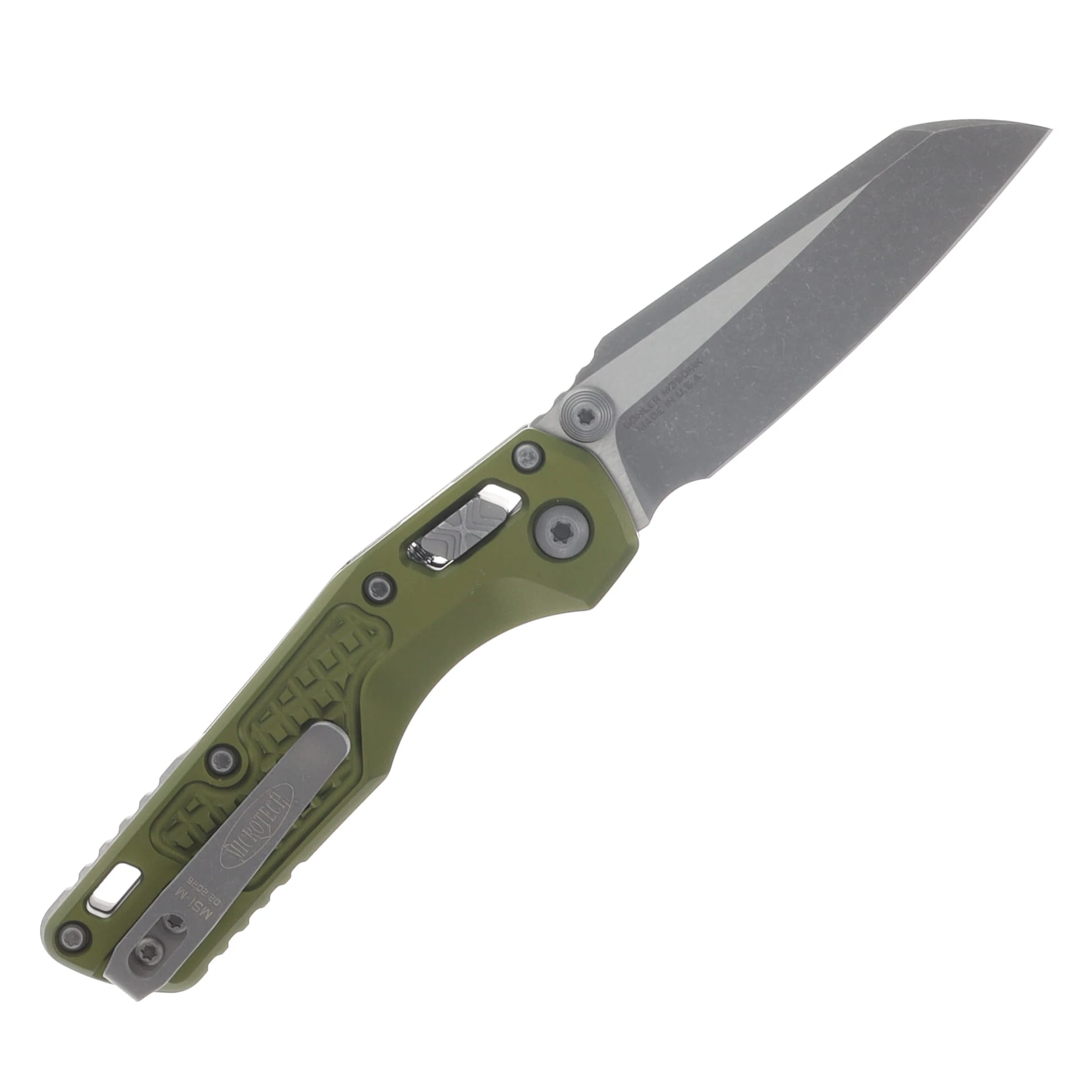 Microtech MSI Mini Ram-Lok Folder Apocalyptic Standard Frag Aluminum OD Green MT210M10APFROD View 2