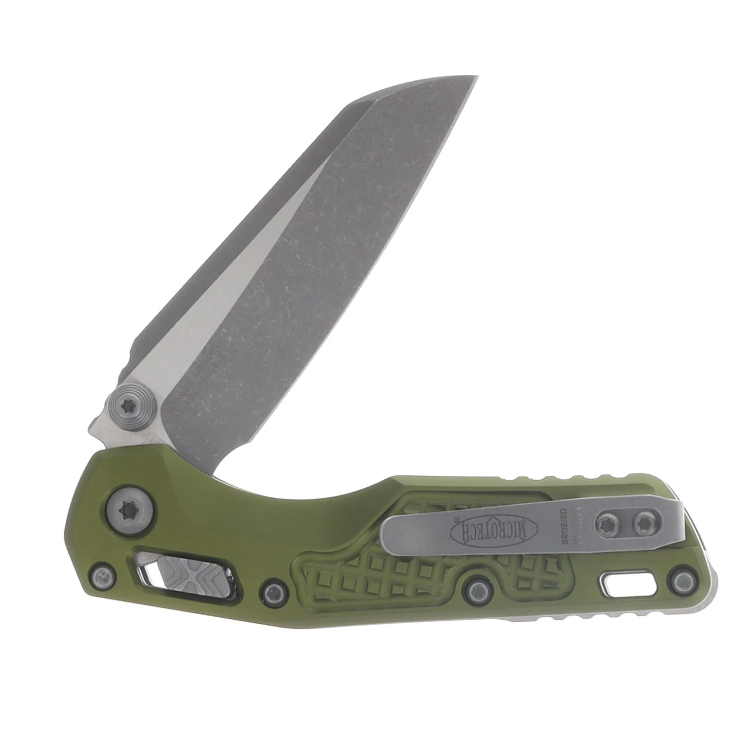 Microtech MSI Mini Ram-Lok Folder Apocalyptic Standard Frag Aluminum OD Green MT210M10APFROD View 4
