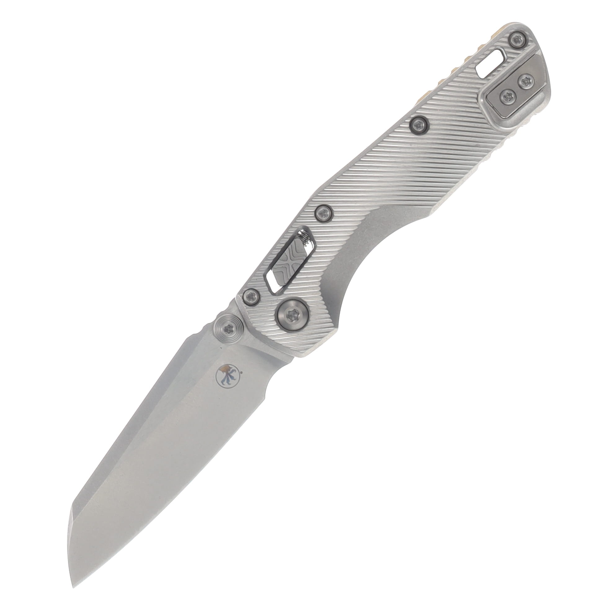 Microtech MSI Mini Ram-Lok Folder Marfione Select SW Finish-SW Finish Fluted TI W/ Bronze TI Accent Double Vapor Blast Stainless MT210M10FLMS2 View 2