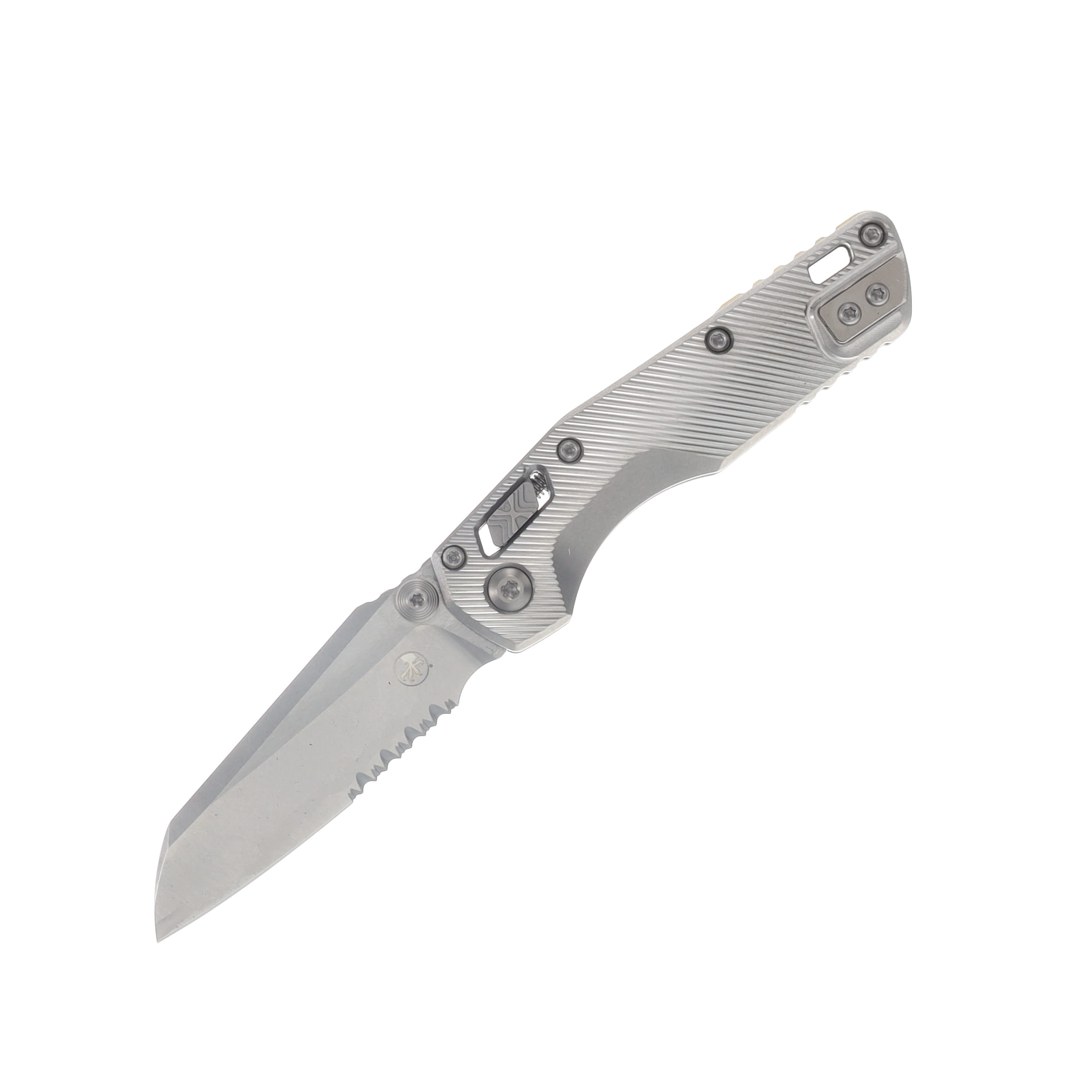 Microtech MSI Mini Ram-Lok Marfione Select Folder PS SW Finish- SW Finish Slab Side TI W/Bronze TI Accent Double Vapor Blast Stainless MT210M11FLMS2 View 1