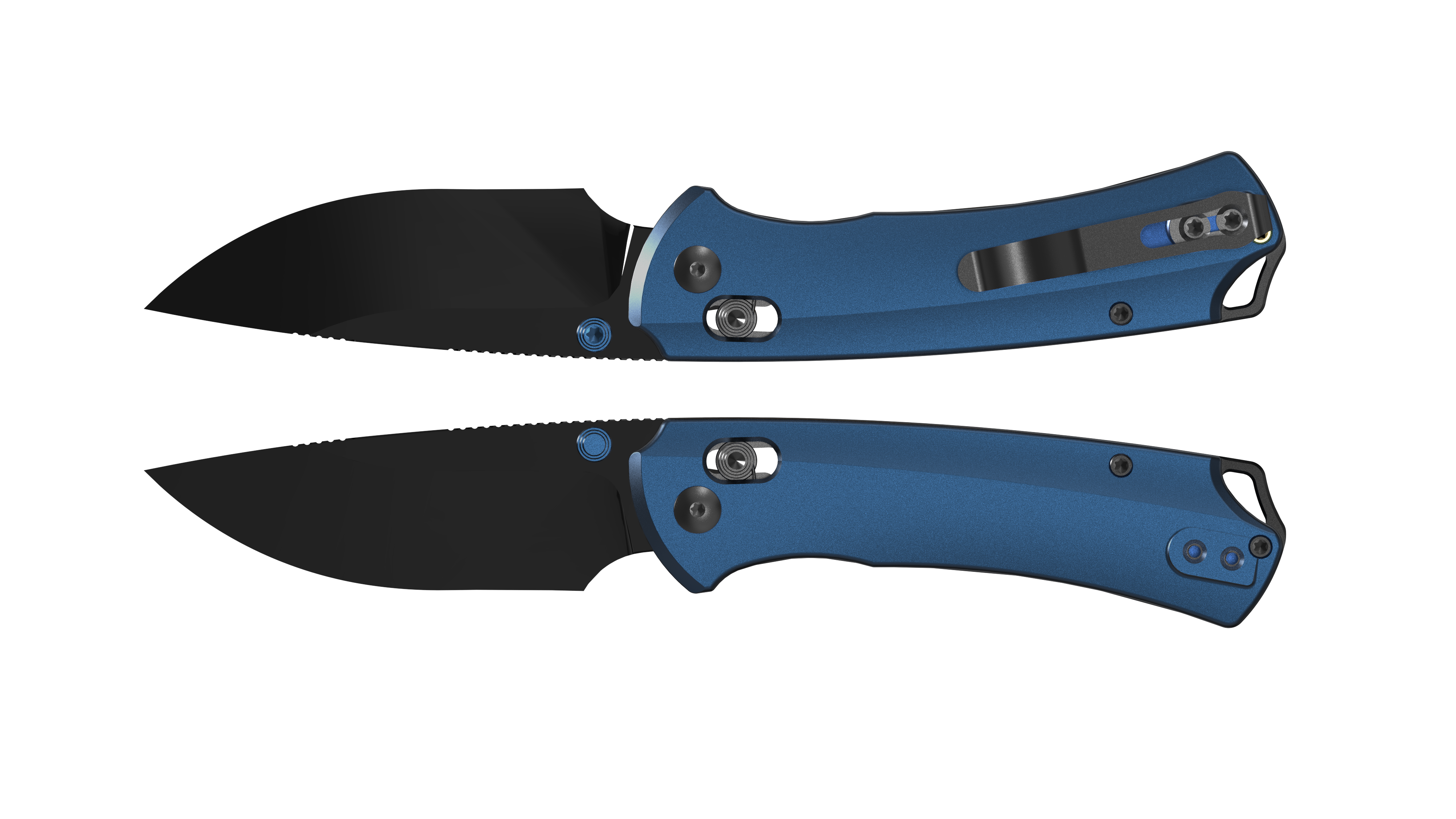 Kizer T1 CD Folder Blue Aluminum Handle Black Matte DLC Ultra M390 Blade KI3490.2CDA2 View 1