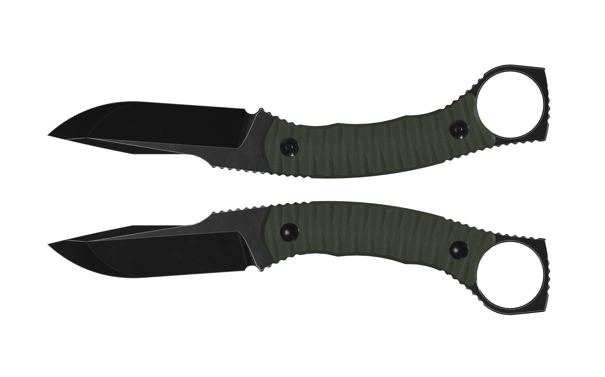 Kizer Billy Bones Fixed Blade Knife PVD AEB-L/OD Green G-10 1115A1 View 1