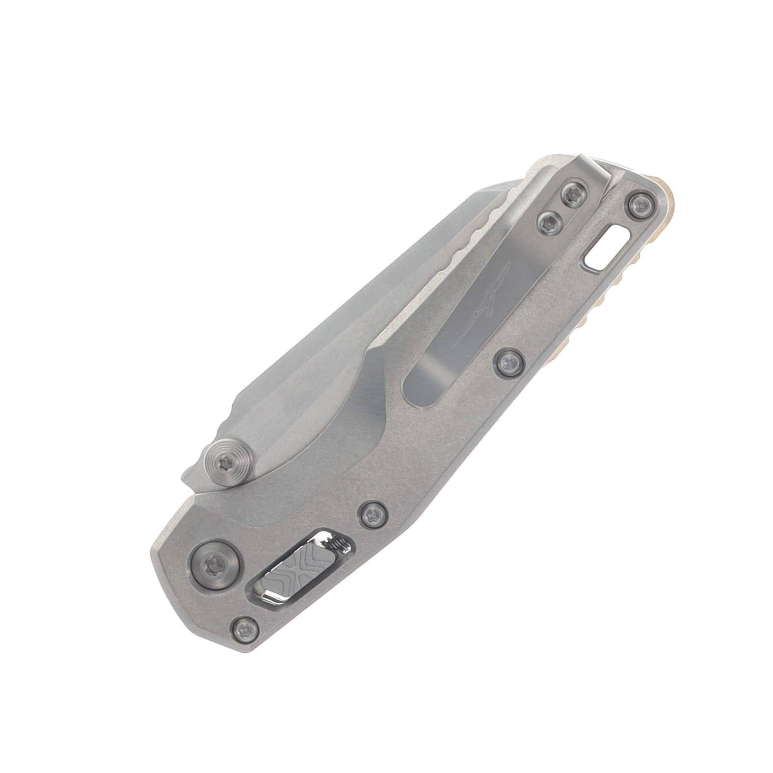 Microtech MSI Mini Ram-Lok Partial Serrated  Stonewash Bronze Titanium Double Vapor MT210M11MS2 View 6