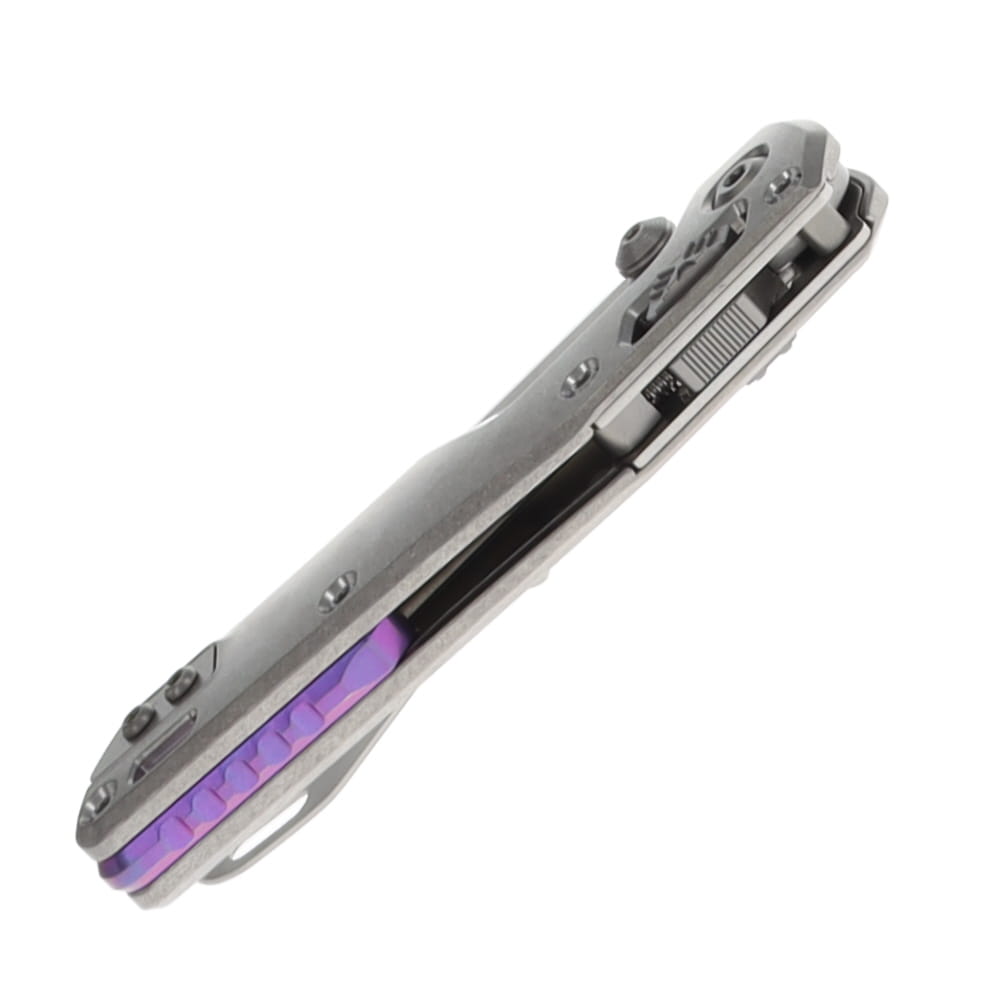Microtech MSI Mini Ram-Lok Partial Serrated Stonewash Titanium Purple Accents MT210M11MS4 View 7