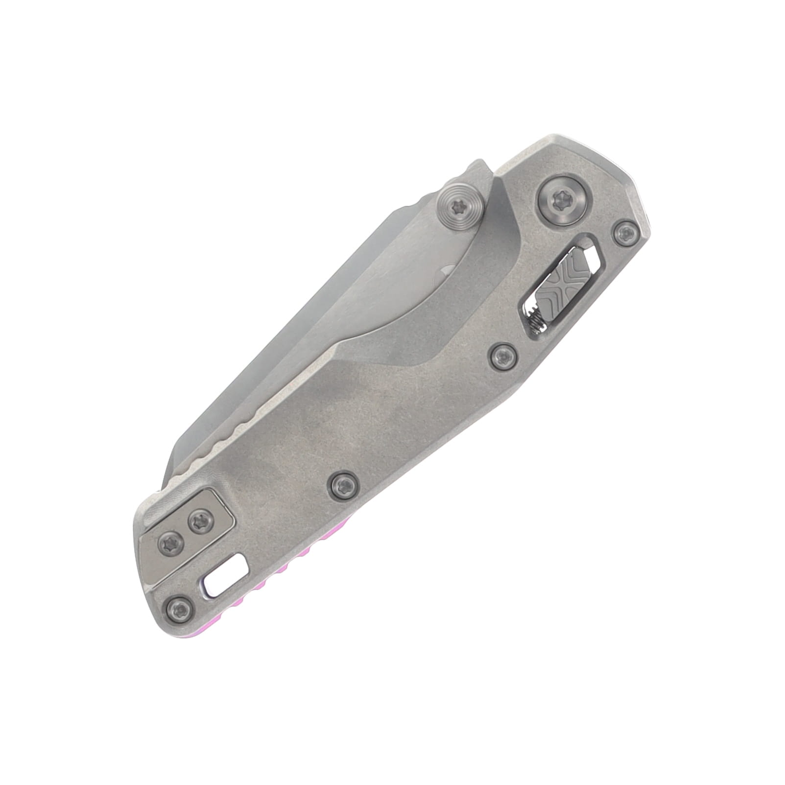 Microtech MSI Mini Ram-Lok Partial Serrated Stonewash Titanium Purple Accents MT210M11MS4 View 5