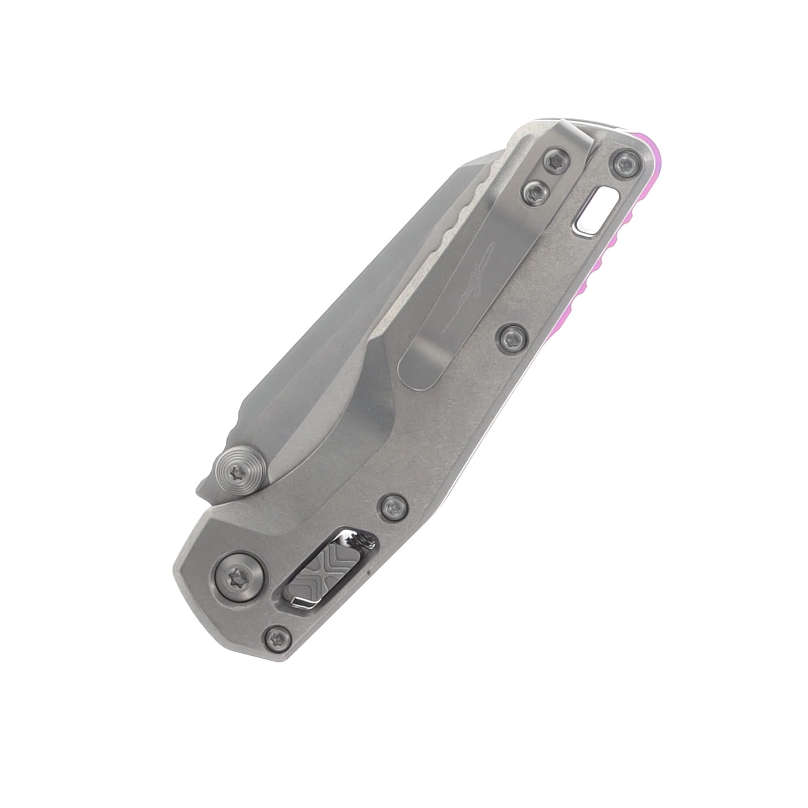 Microtech MSI Mini Ram-Lok Partial Serrated Stonewash Titanium Purple Accents MT210M11MS4 View 6