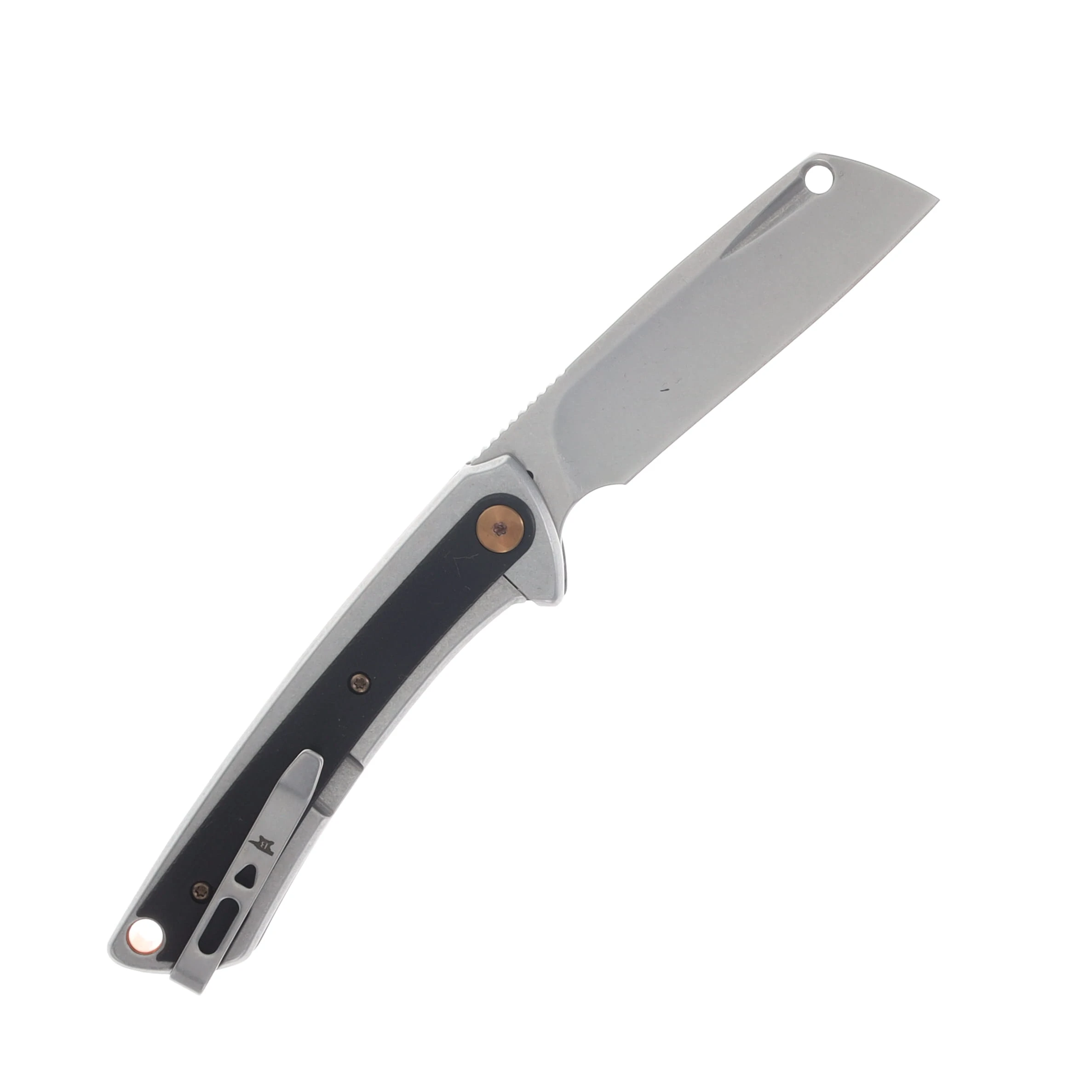 Buck HiLine XL Framelock Folding Knife Tumbled D2/Black G-10 with Gray Bolsters BU13314 View 2