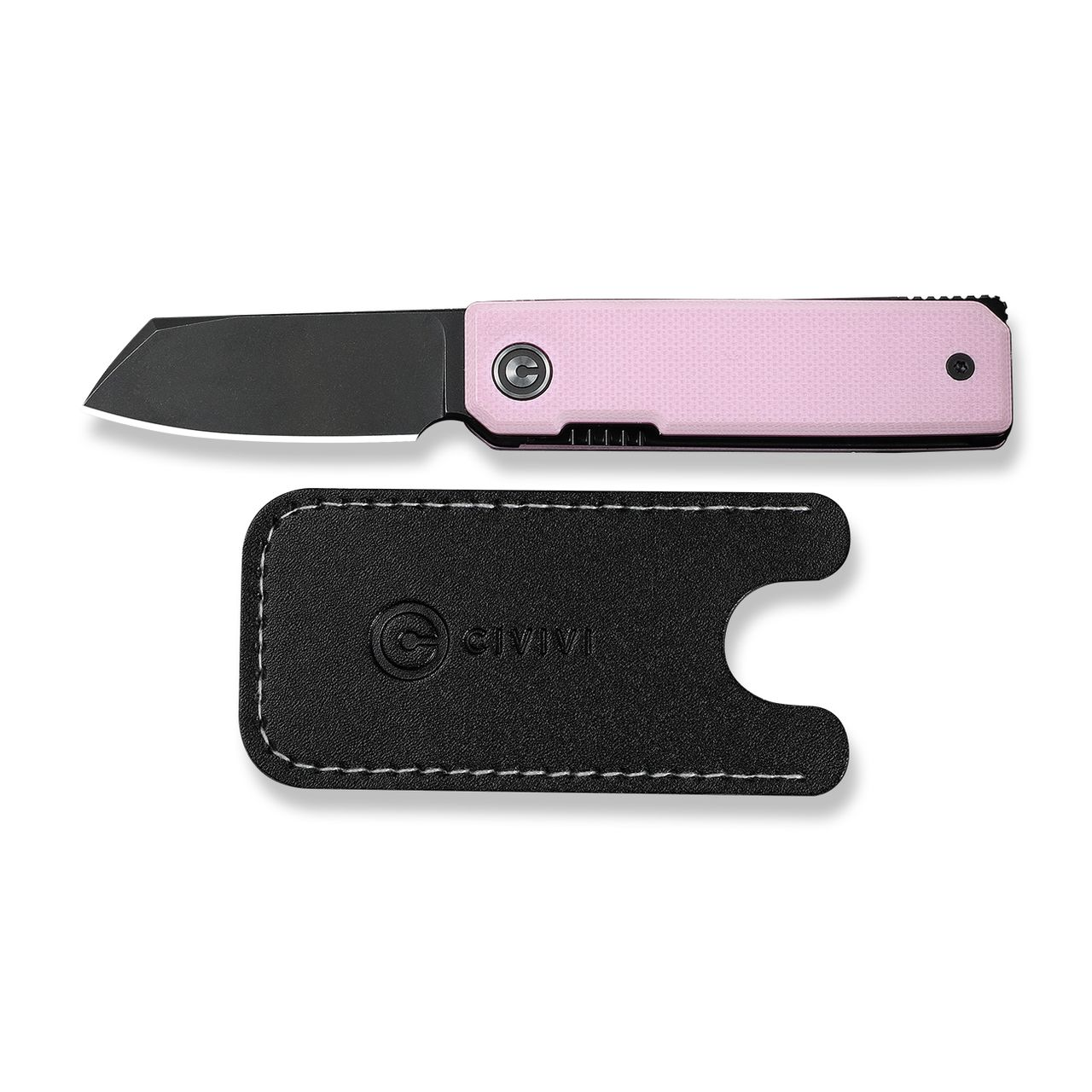 CIVIVI Kukei Linerlock Folding Knife Black Stonewash Nitro V/Powder Pink G-10 C25036-1 View 2