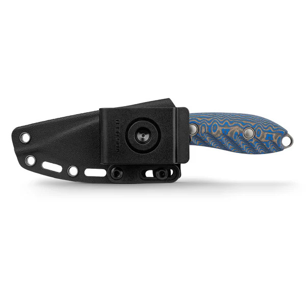 Vosteed Inferno Fixed Knife 14C28N Bead Blast Stonewash Blade Blue Ocean Micarta Handle D0802 View 3