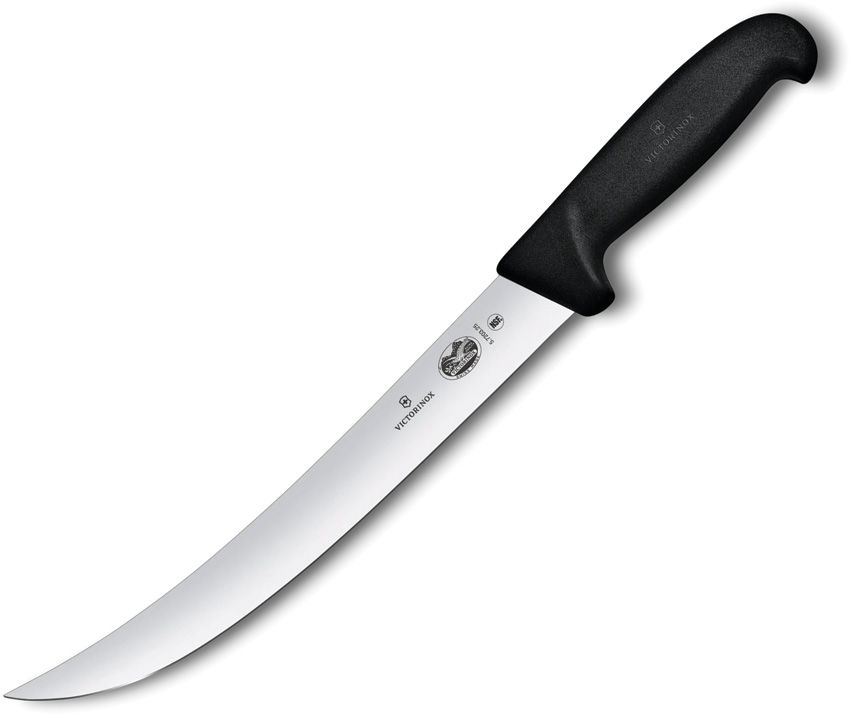Victorinox Breaking Knife 10in Curved Blade Black Fibrox Handle View 1