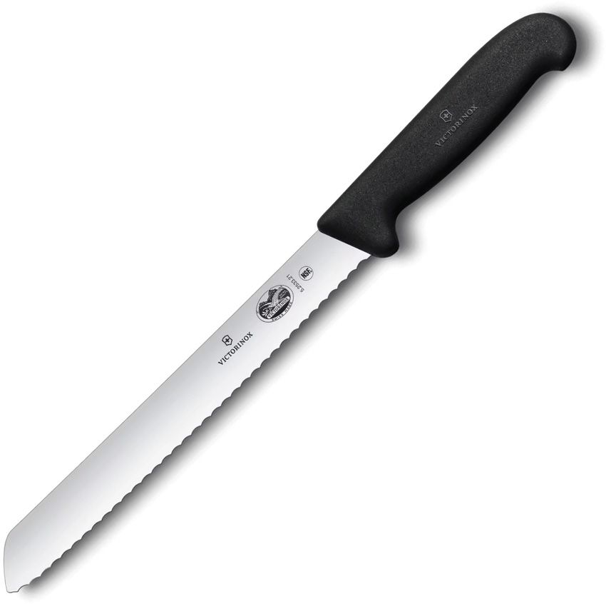 Victorinox Bread Knife 8.5in Serrated Blade Black Fibrox Handle View 1