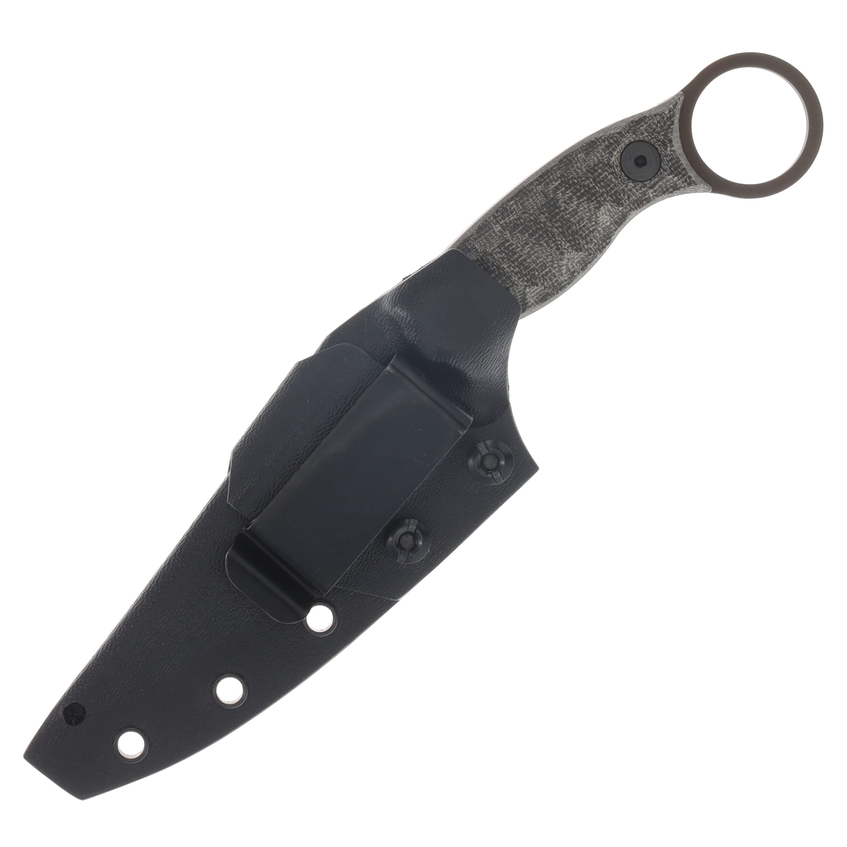 Half Face Osoraku 4in Fixed Knife OD Green Canvas Micarta Midnight Bronze Cerakote Allen Bolts Textured Grip HFOSORAKUOD View 4