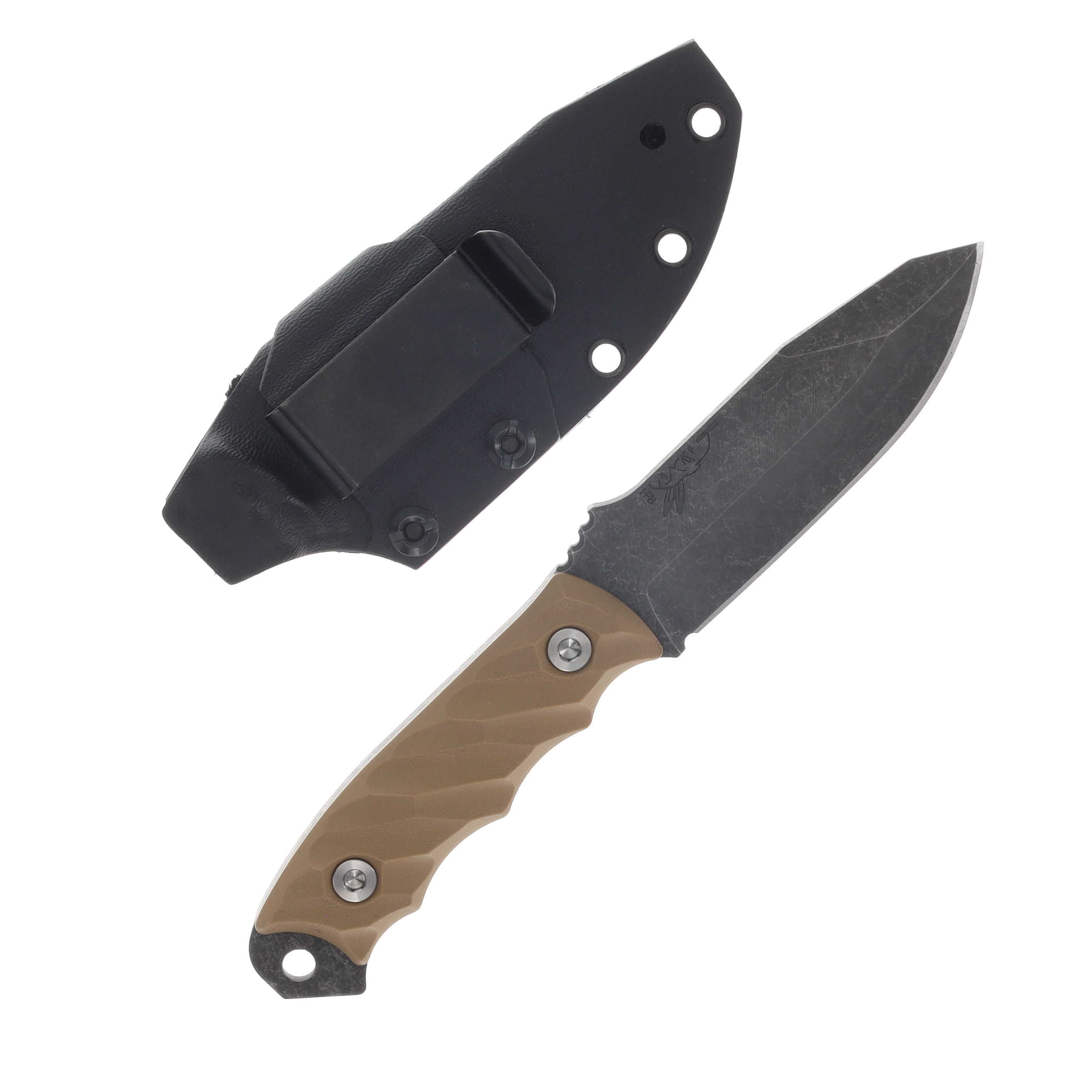 Half Face Blades Disaster Jr Coyote 4in Plain Black Modified Drop Point HFDISASTERJRCY View 2