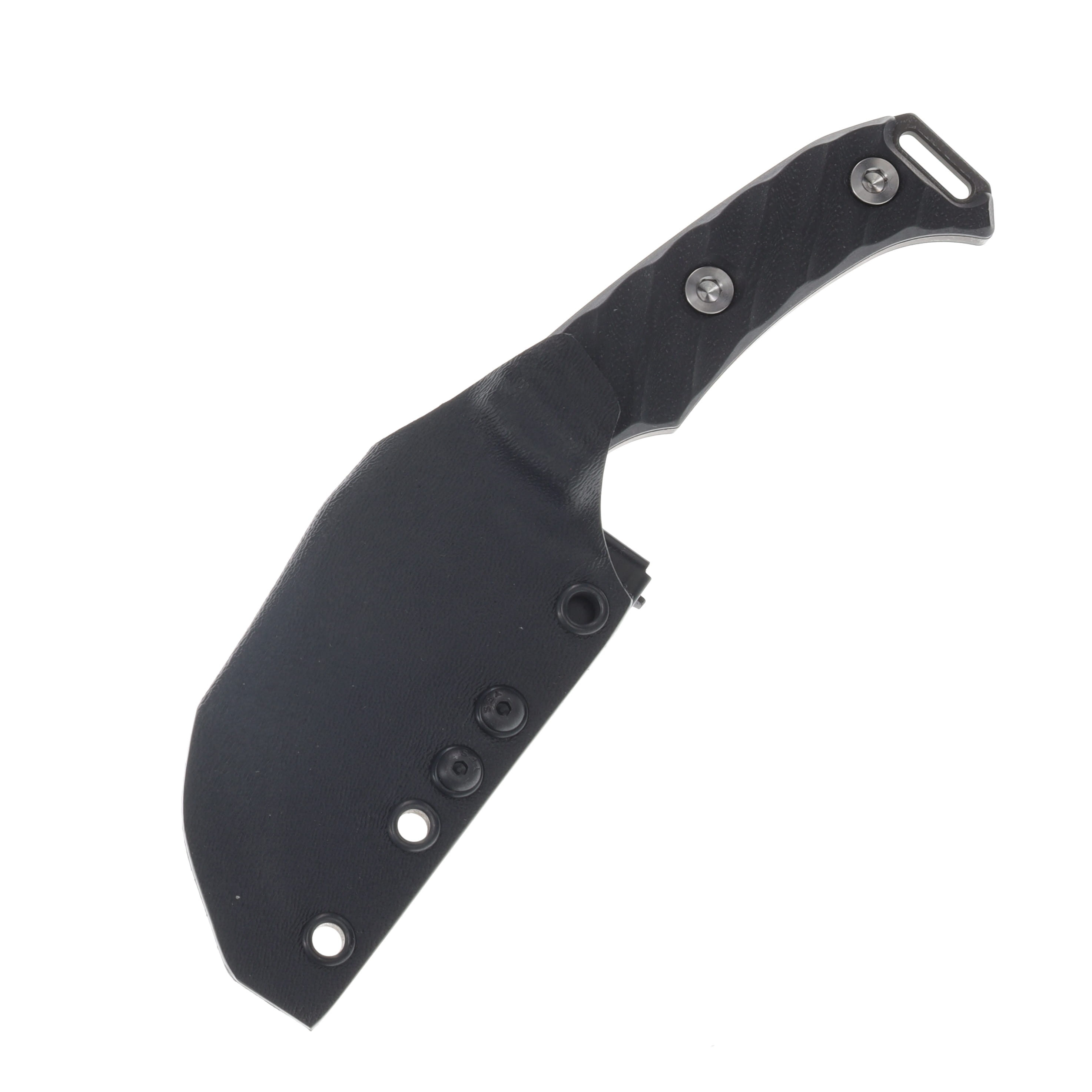 Half Face Vulture Fixed Knife Black G10 Ti Allen Bolts Iron Grip Open Tang HFVULTUREBK View 4
