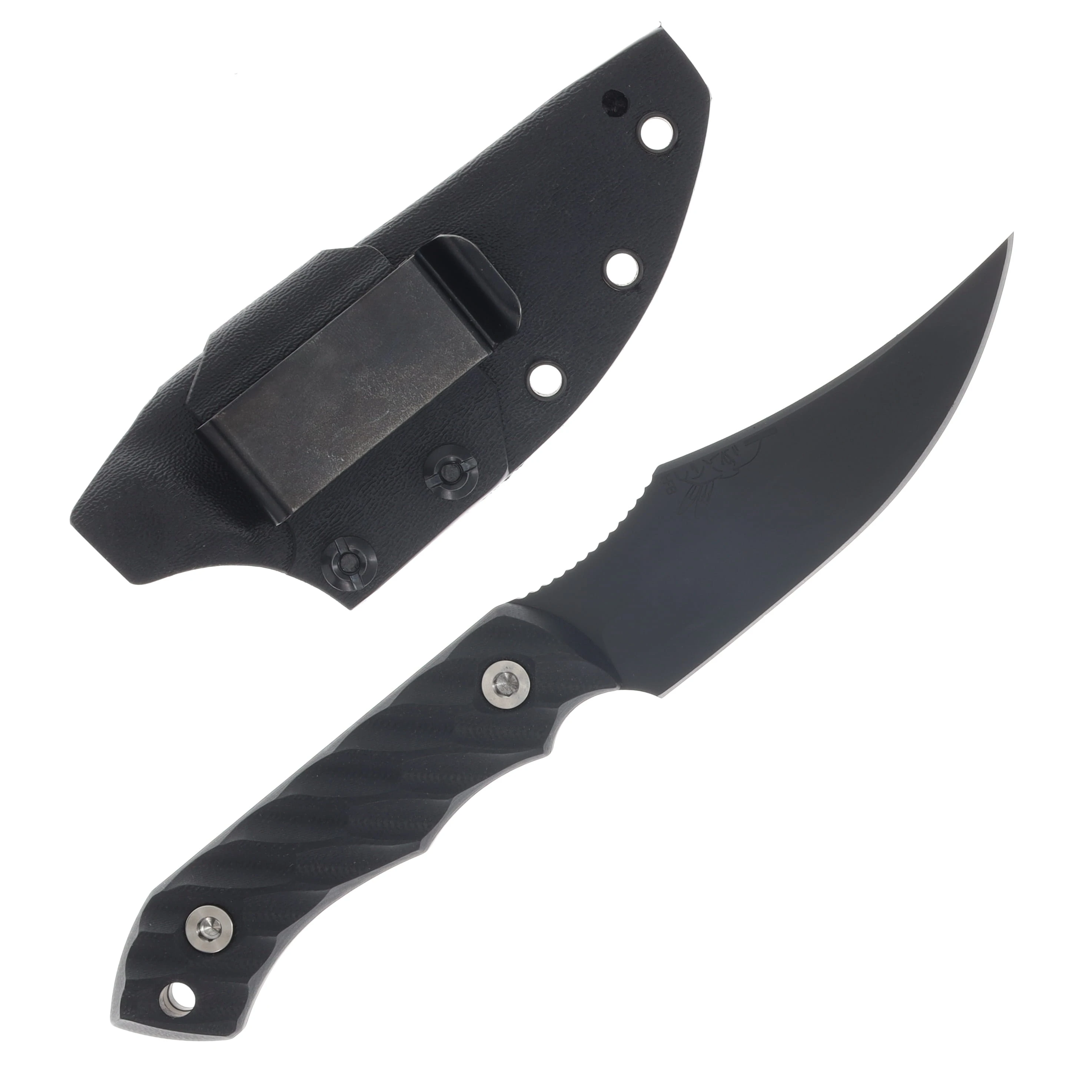 Half Face Red Cloud- Fixed Knife Black G10 Armor Black Cerakote Allen Bolts Iron Grip HFREDCLOUDBK View 2