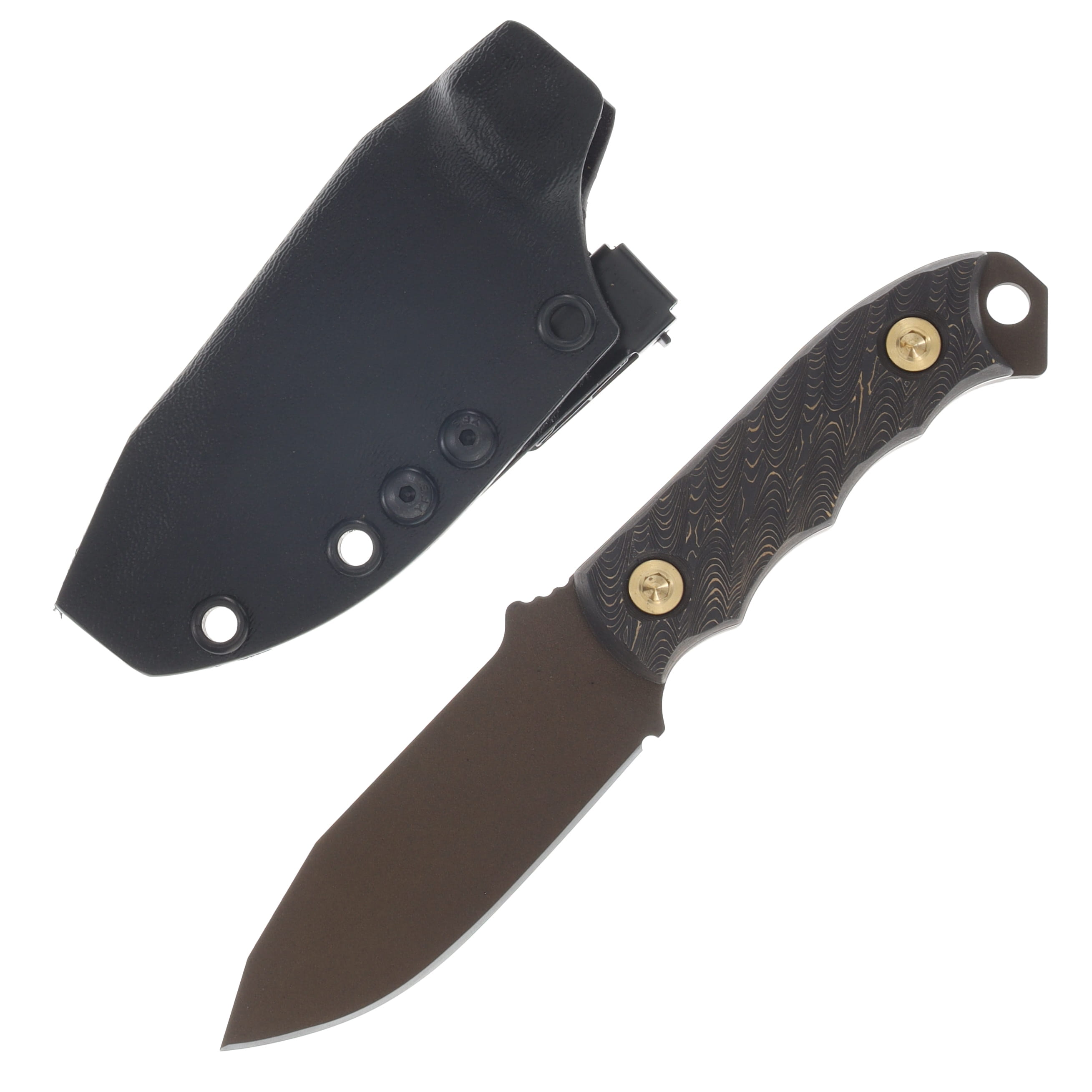 Half Face Blades Disaster Cub Gold Camo Carbon 3.1in Plain Midnight Bronze Modified Drop Point HFDISASTERCUBGLDCAMOCN View 1