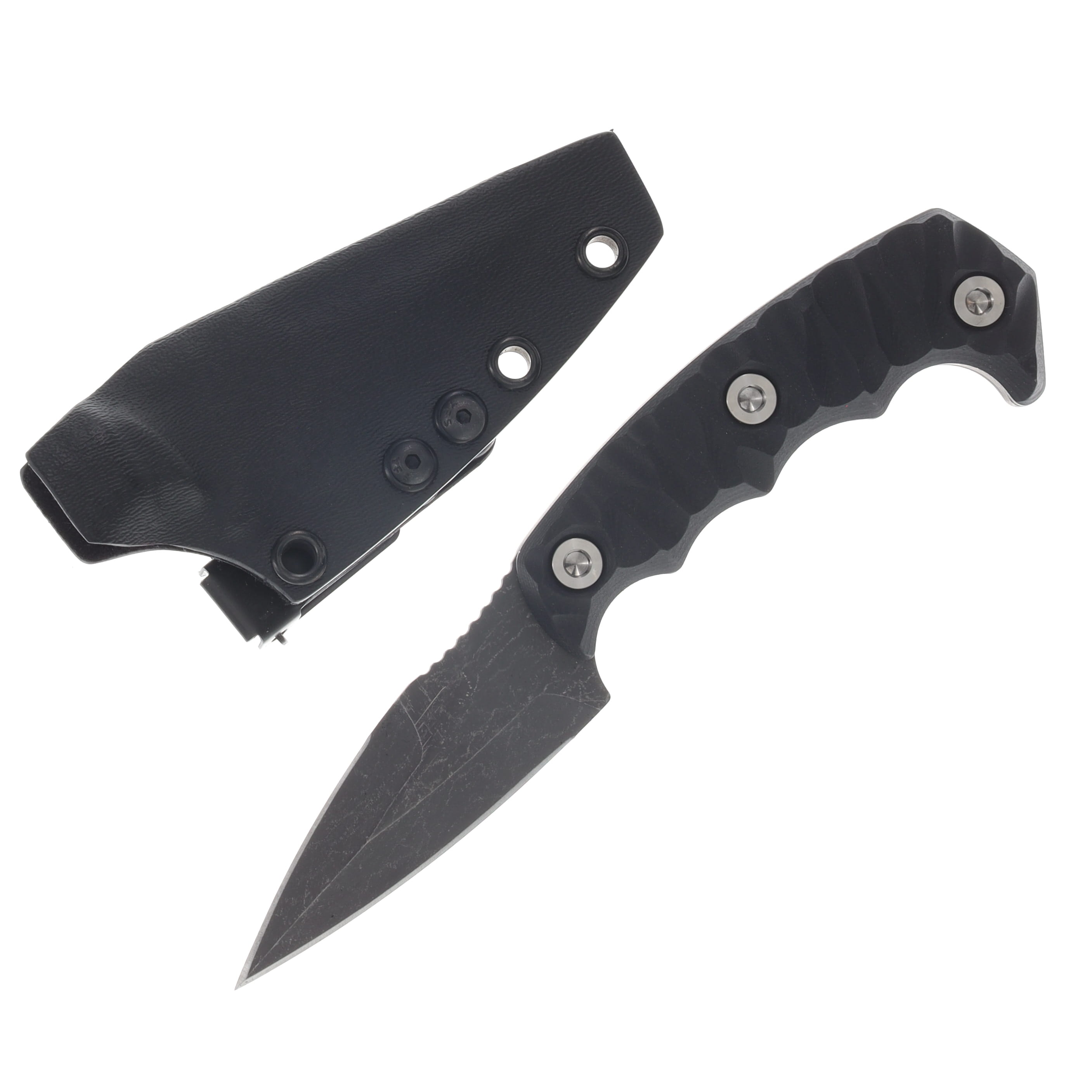 Half Face 3" HUMINT- Black G10, Ti Allen Bolts, Textured Grip HFHUMINTBK View 1