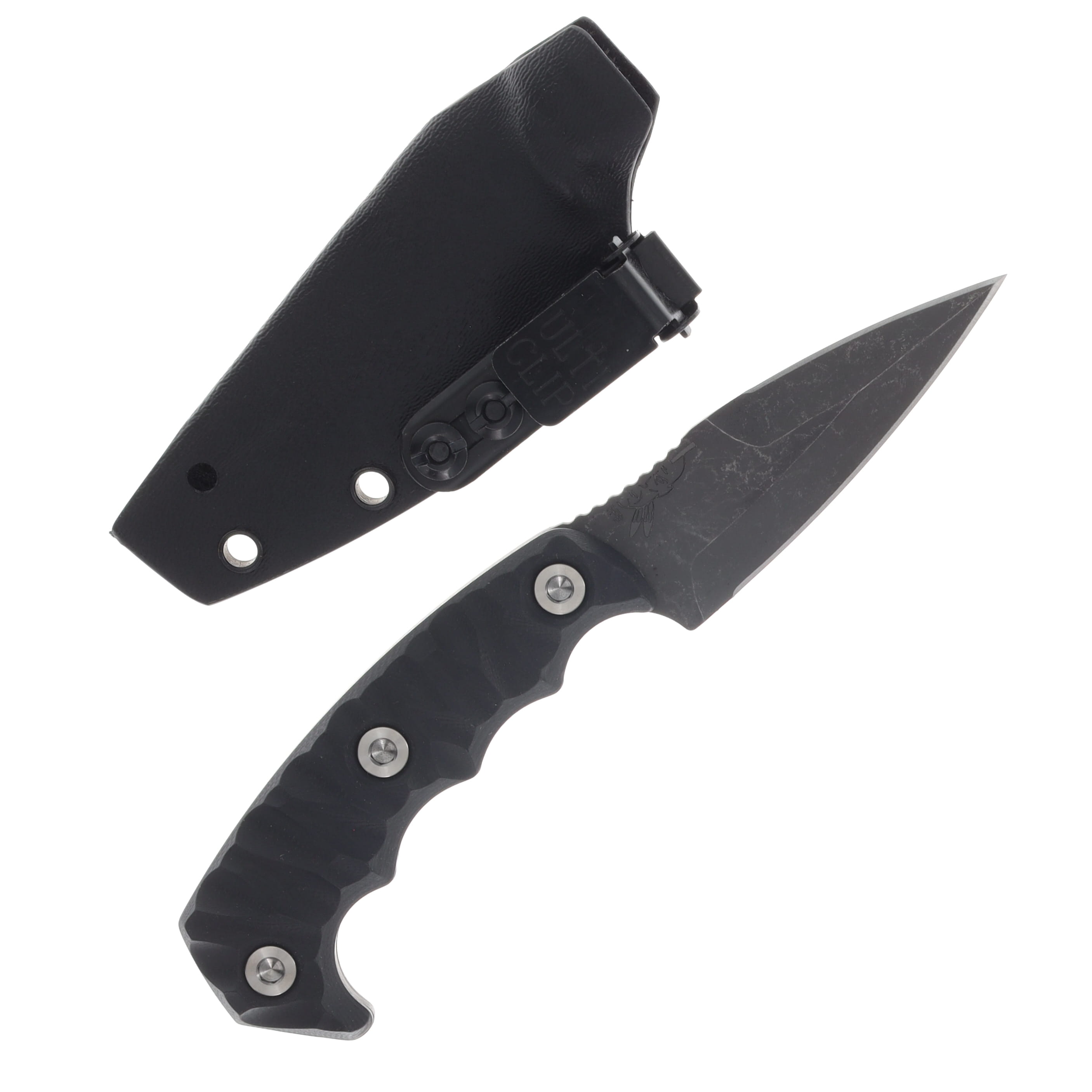 Half Face 3" HUMINT- Black G10, Ti Allen Bolts, Textured Grip HFHUMINTBK View 2