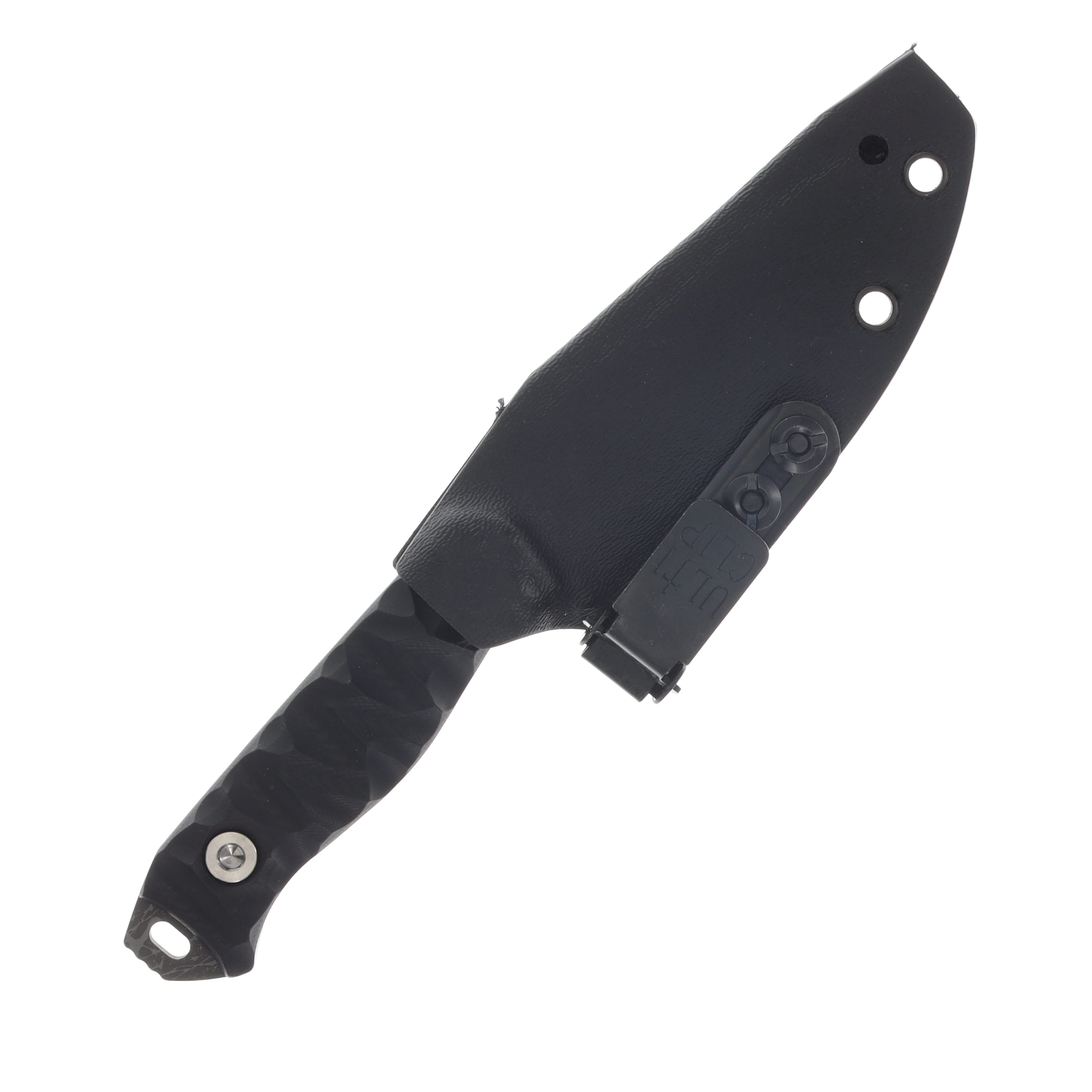 Half Face Blades Field Knife Jr 3.5in Plain Black Cerakote Drop Point HFFKJBK View 4
