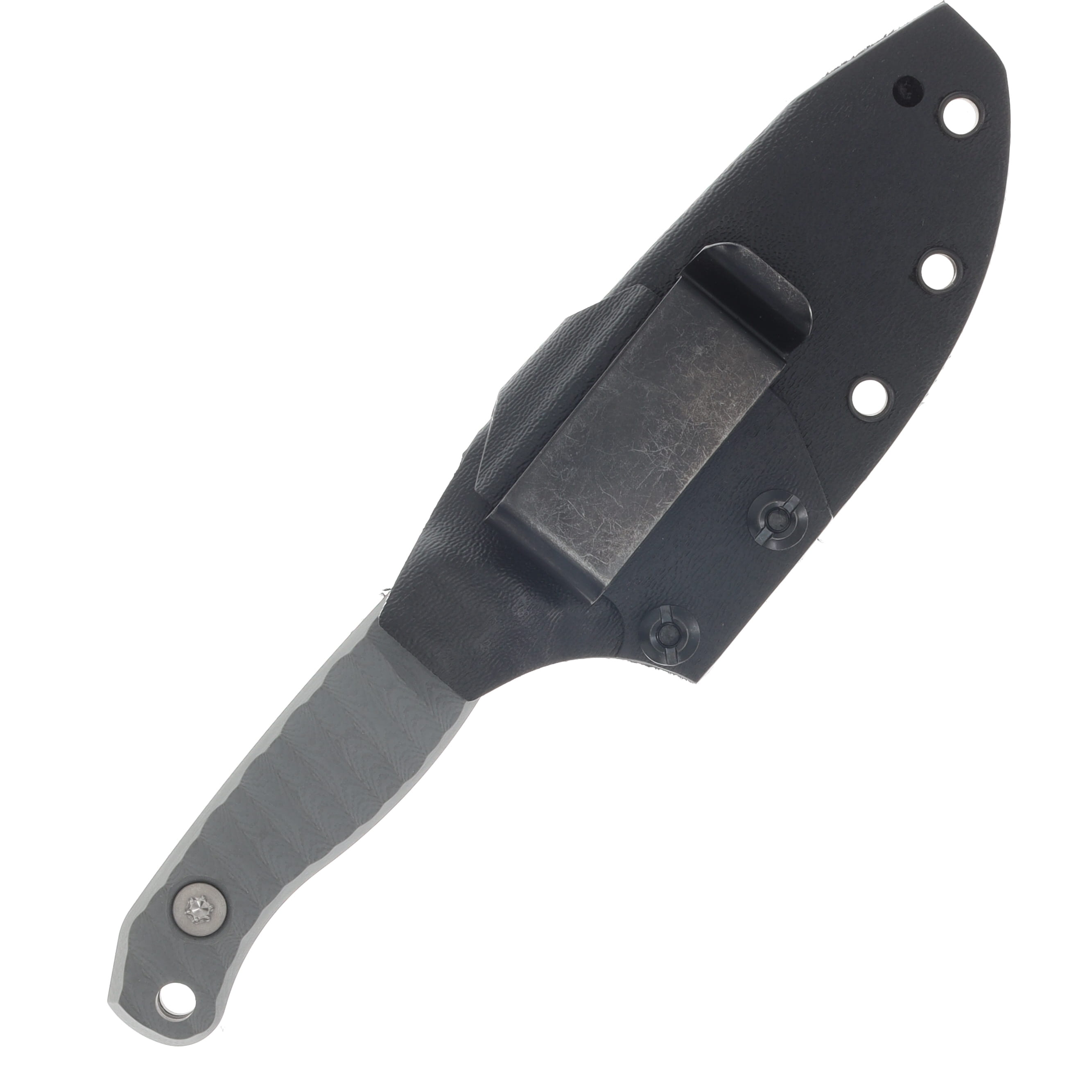 Half Face Skinner Jr Fixed Knife Grey G10 Ti Torx Bolts Textured Grip HFSKINJRGY View 3