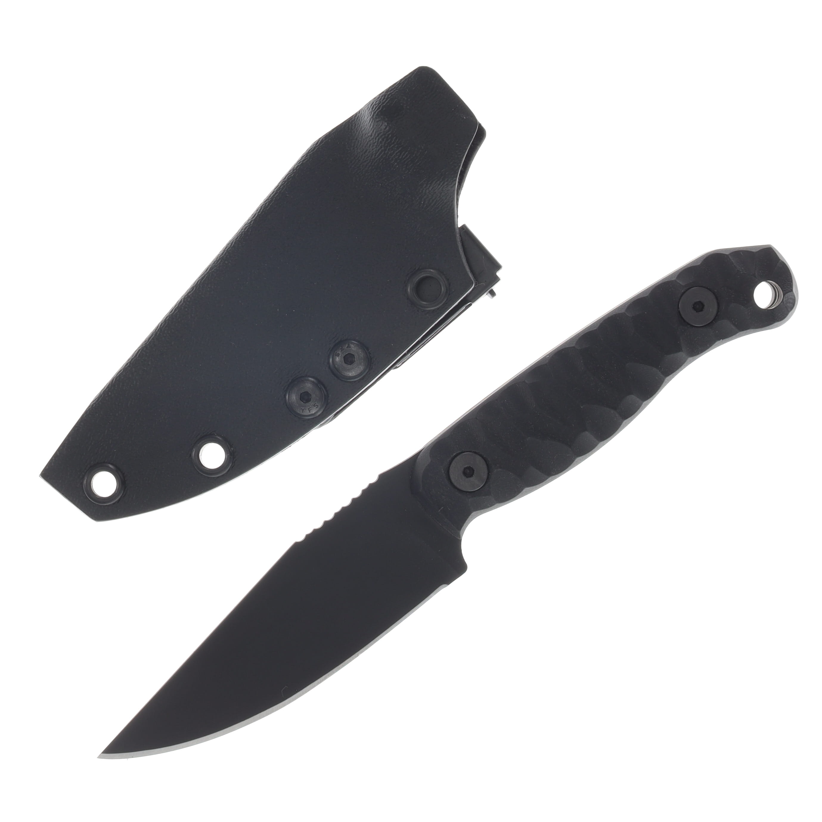 Half Face Blades Feather Light 3.5in Plain Armor Black Cerakote Drop Point HFFEATHLIGHTBK View 1
