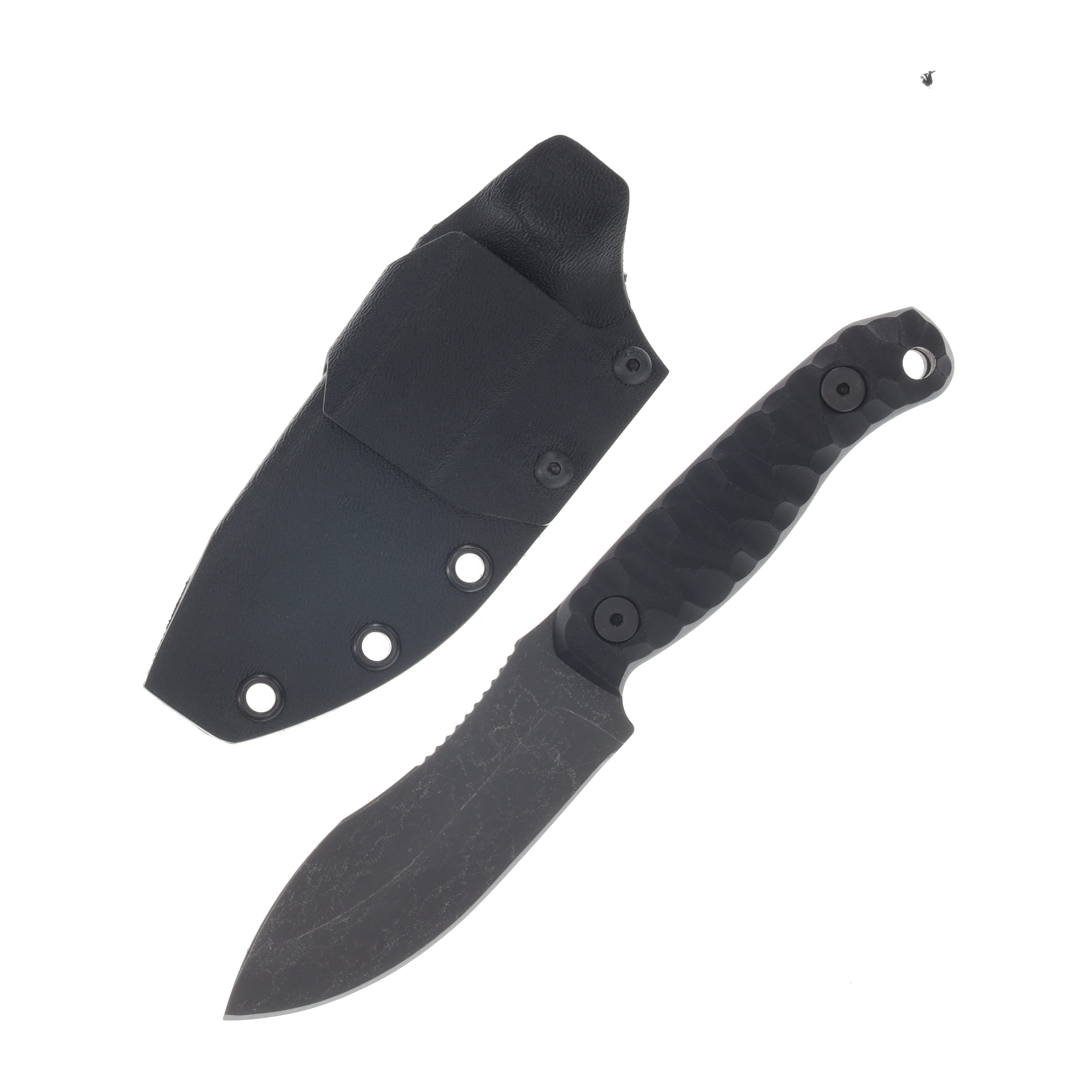 Half Face Blades Skinner Jr 3.7in Plain Black Modified Drop Point HFSKINJRBK View 2
