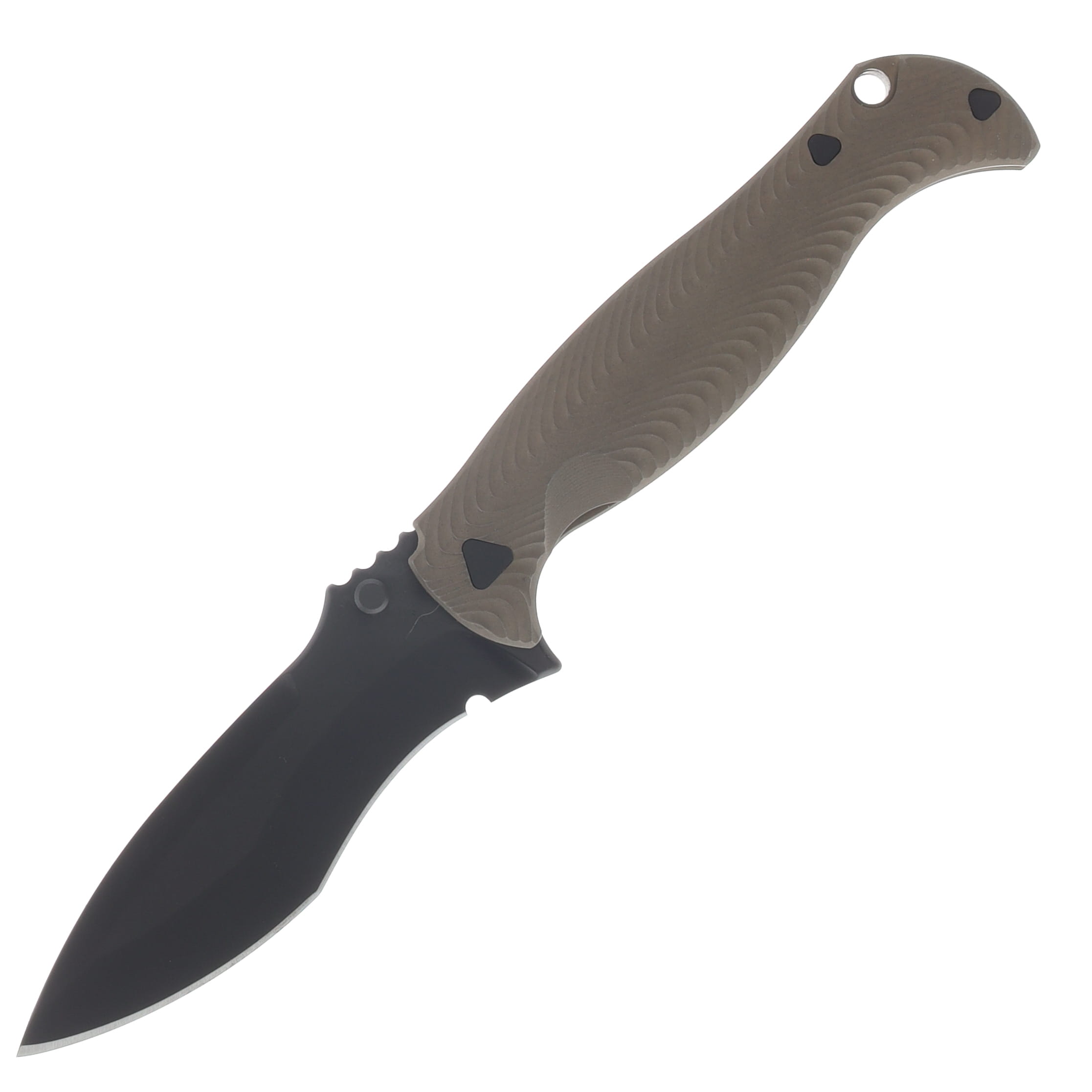 Half Face Extremis Folder Blasted Bronze Anodized Titanium Ti Scales PVD Coated Blade HFEXTREMFLDBLSTBZANO View 1