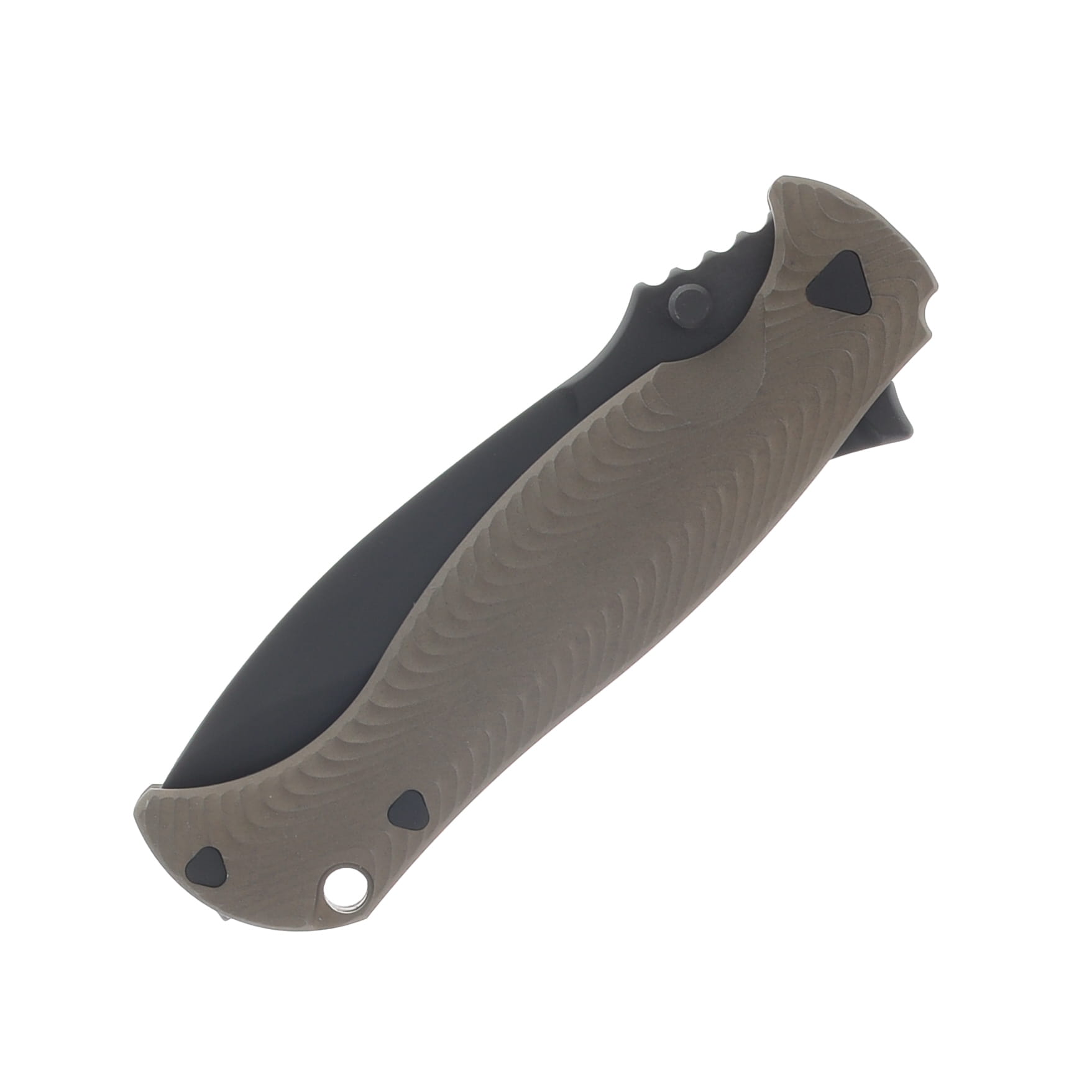 Half Face Extremis Folder Blasted Bronze Anodized Titanium Ti Scales PVD Coated Blade HFEXTREMFLDBLSTBZANO View 5