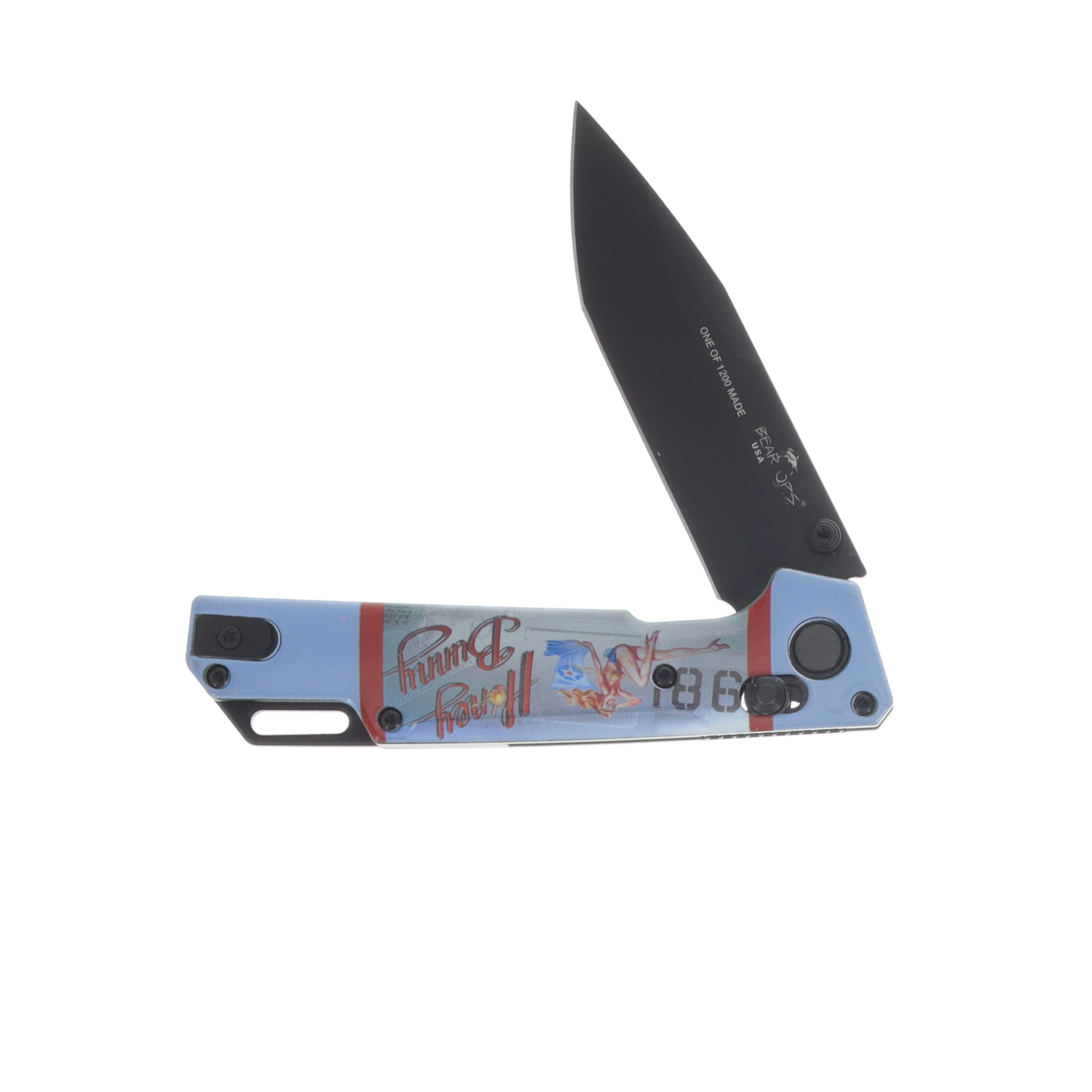 Bear & Son Famous Pin-Up Art On World War II Bombers 3Pc Folding Knife Set- Jan Feb Mar and Calendar U26JFMC View 10