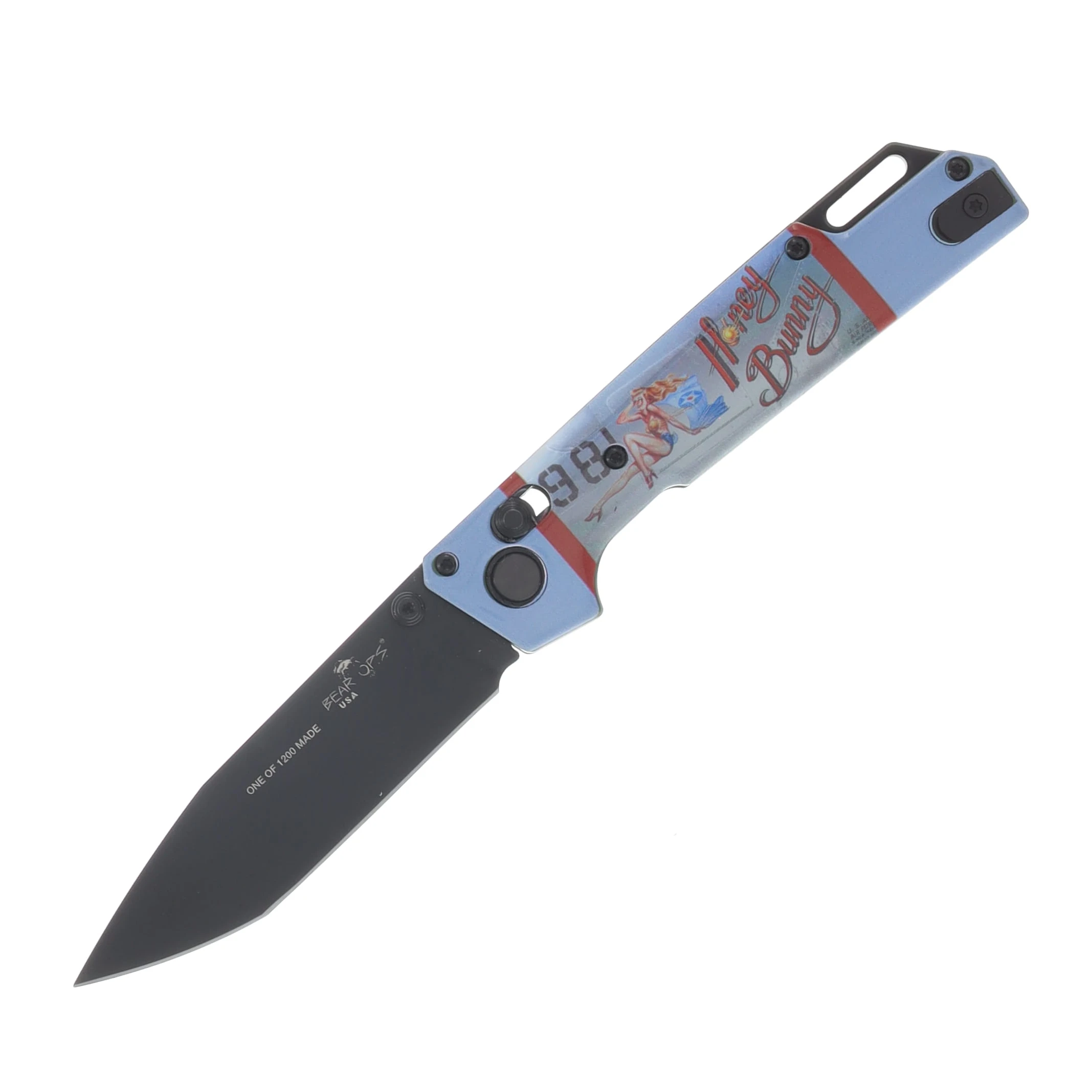 Bear & Son Famous Pin-Up Art On World War II Bombers 3Pc Folding Knife Set- Jan Feb Mar and Calendar U26JFMC View 9
